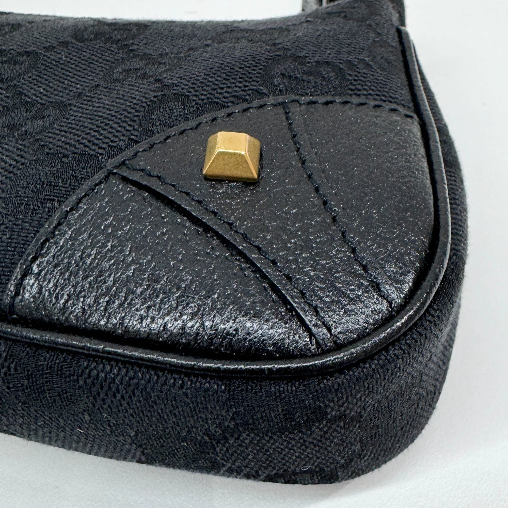 Nailhead Black GG Canvas Pouch Bag - Image 12