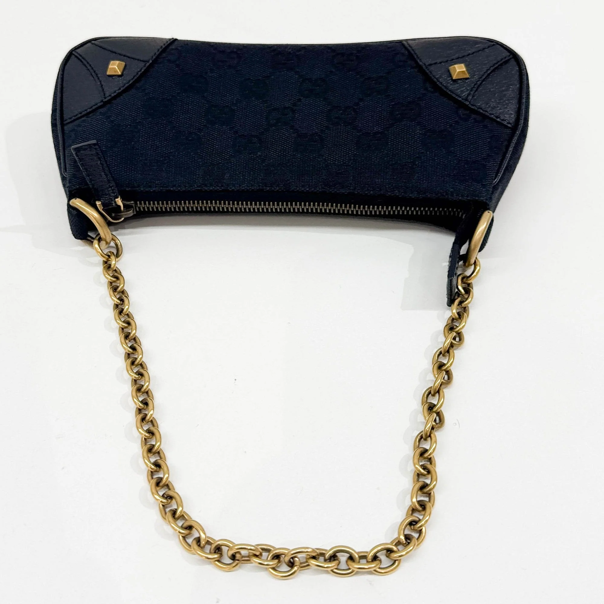 Nailhead Black GG Canvas Pouch Bag - Image 6