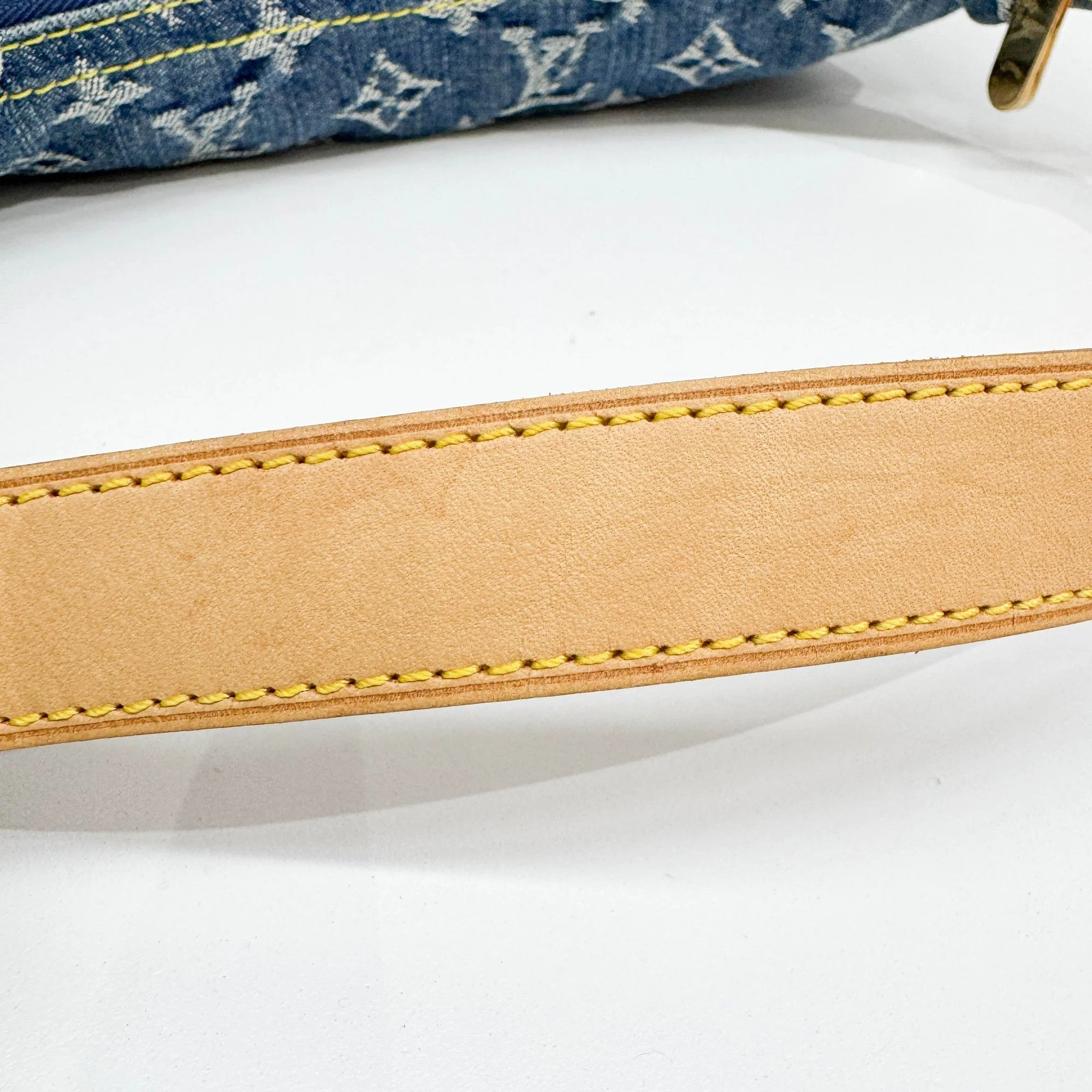 Neo Baggy Blue Monogram Canvas Denim Shoulder Bag - Image 8