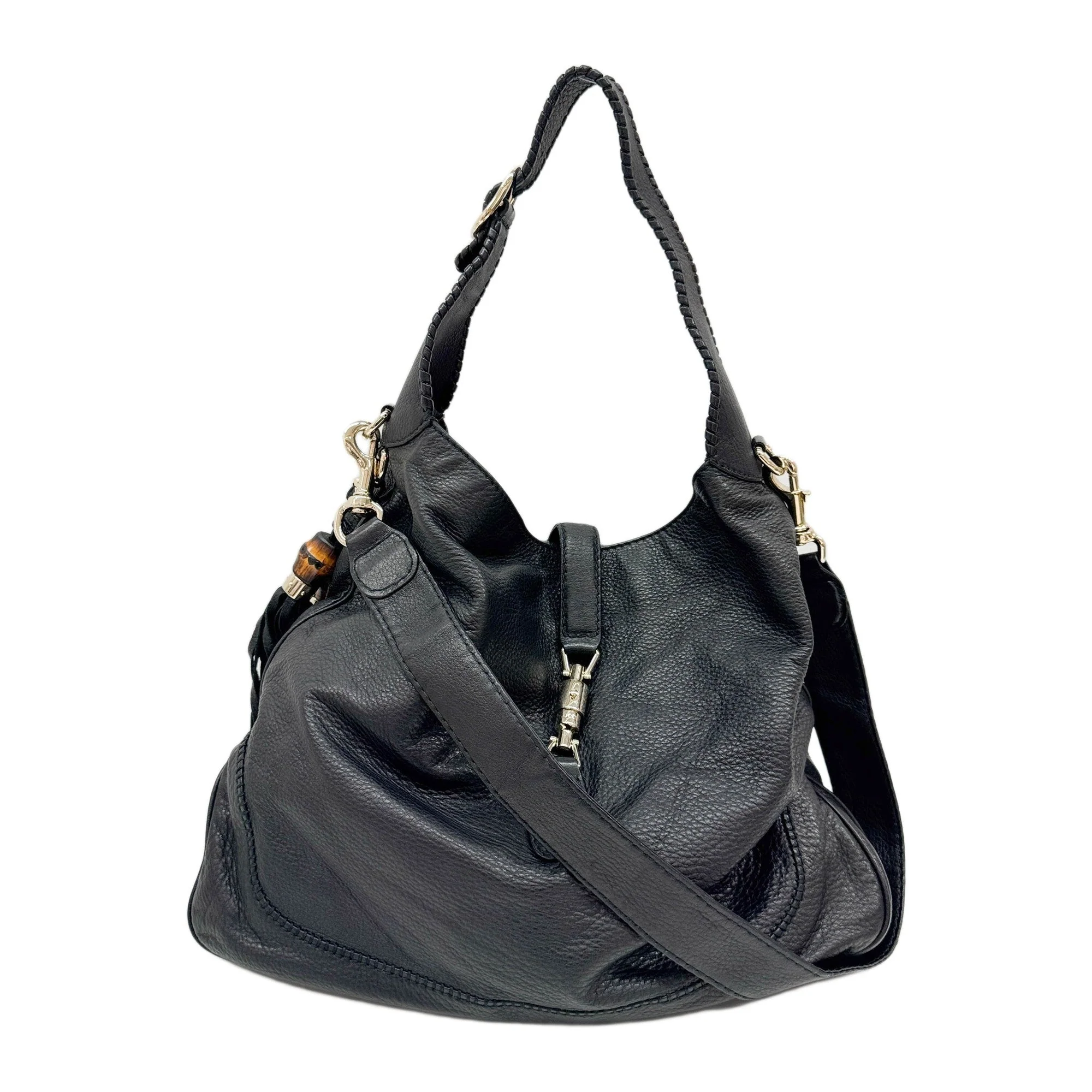 New Jackie 1961 Black Leather Two Way Bag