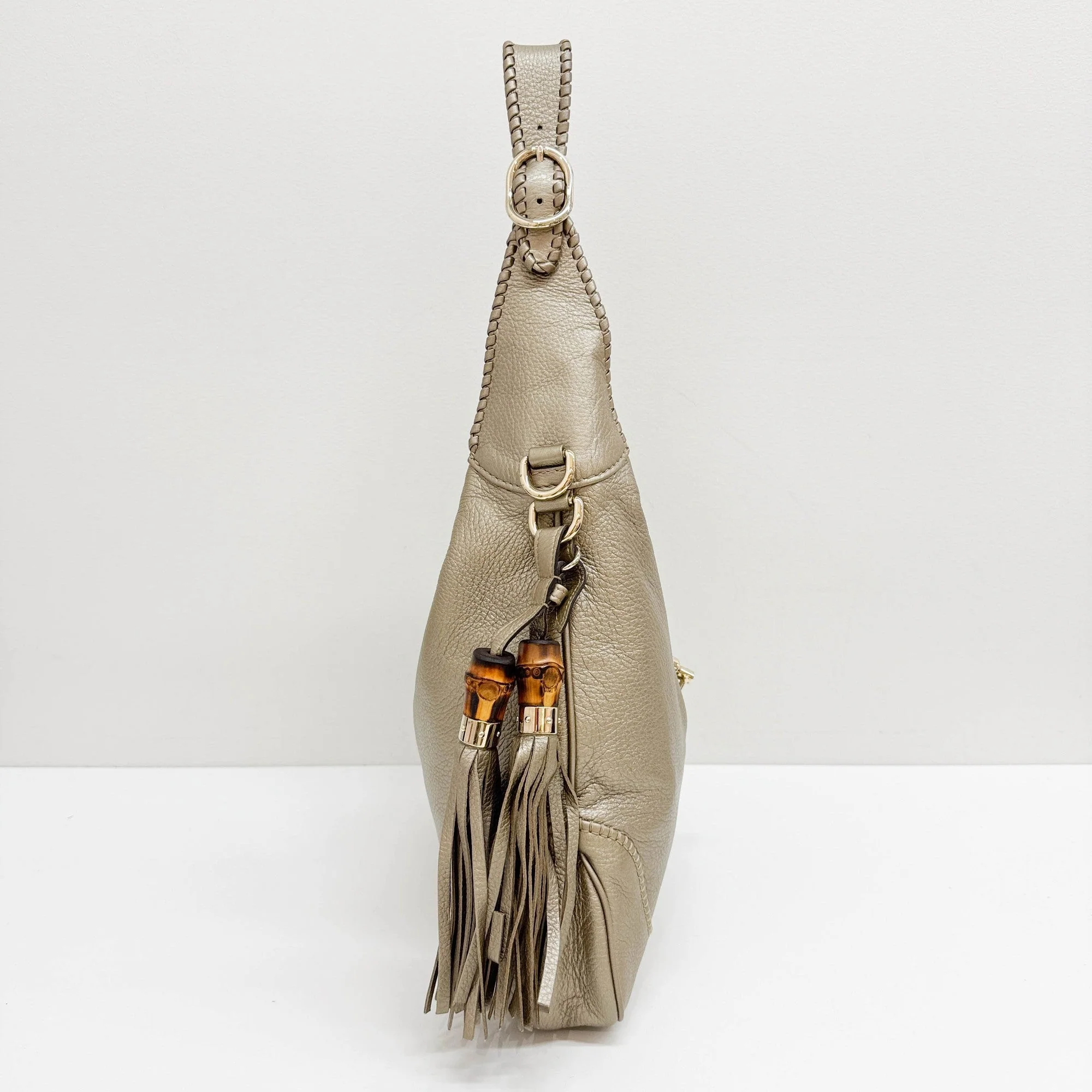 New Jackie 1961 Metallic Gold Leather Two Way Bag - Image 5