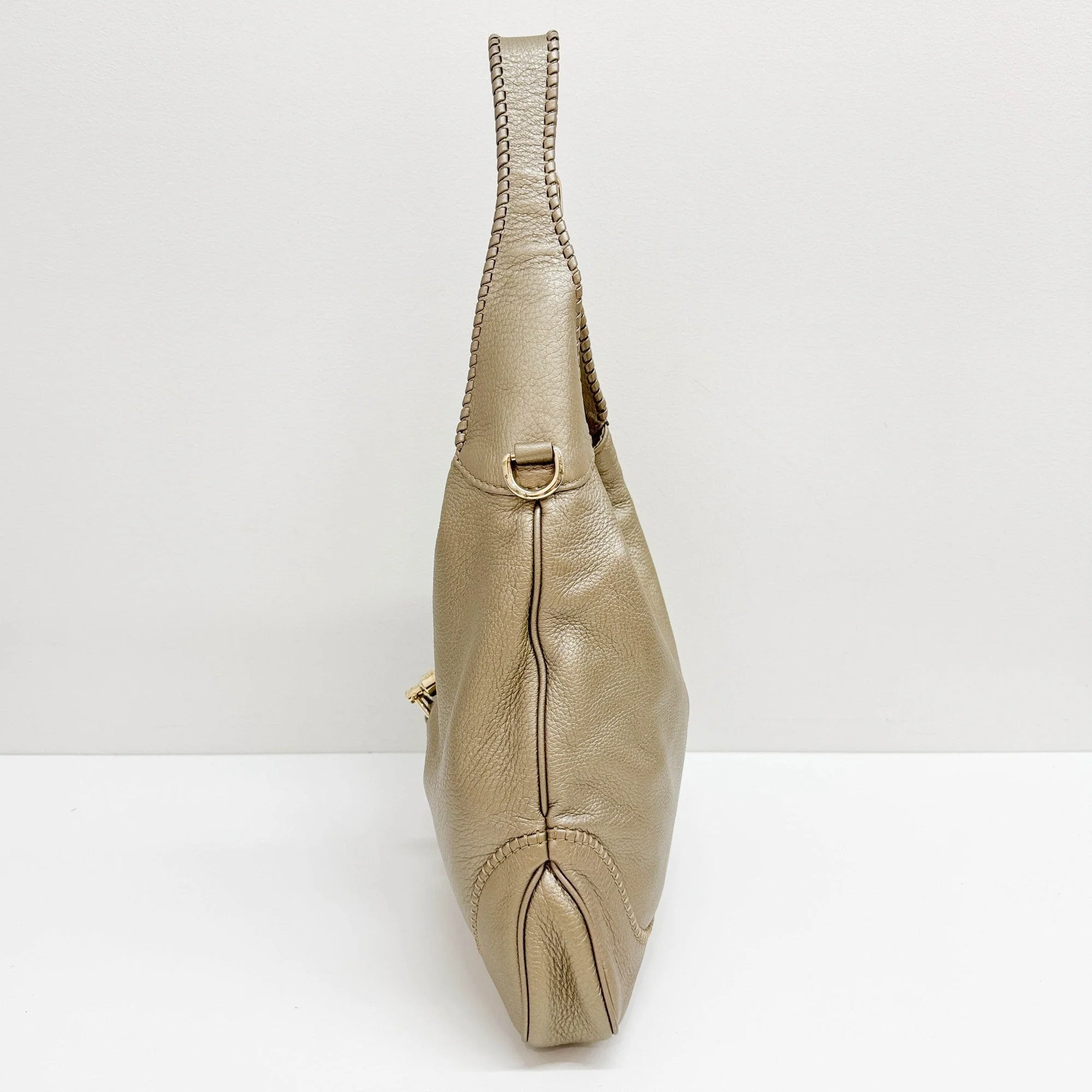 New Jackie 1961 Metallic Gold Leather Two Way Bag - Image 6