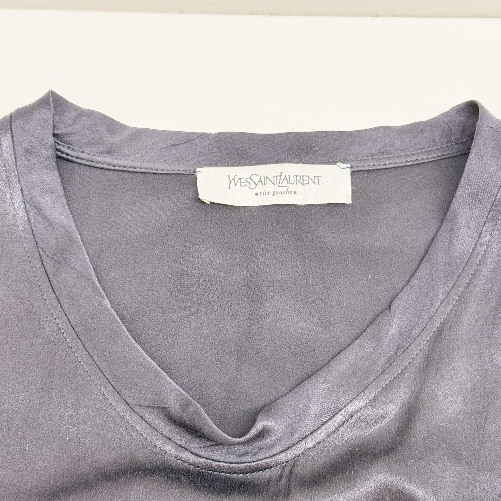 One Size Black Silk Tank Top - Image 7