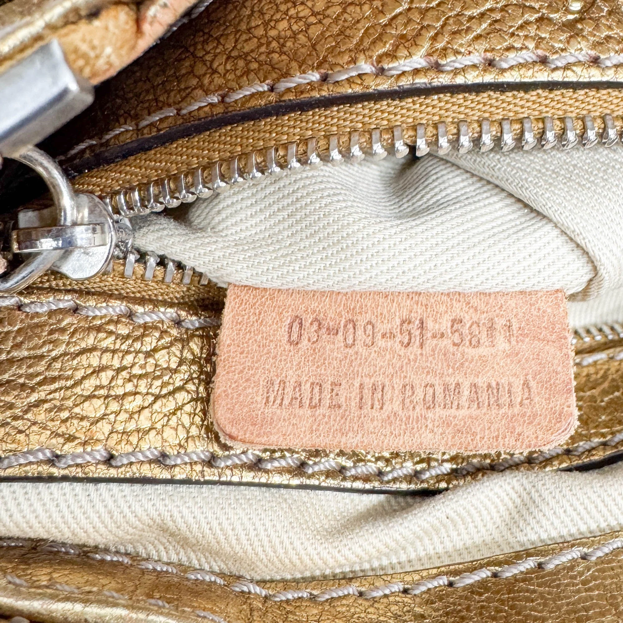 Paddington Gold Leather Shoulder Bag - Image 21