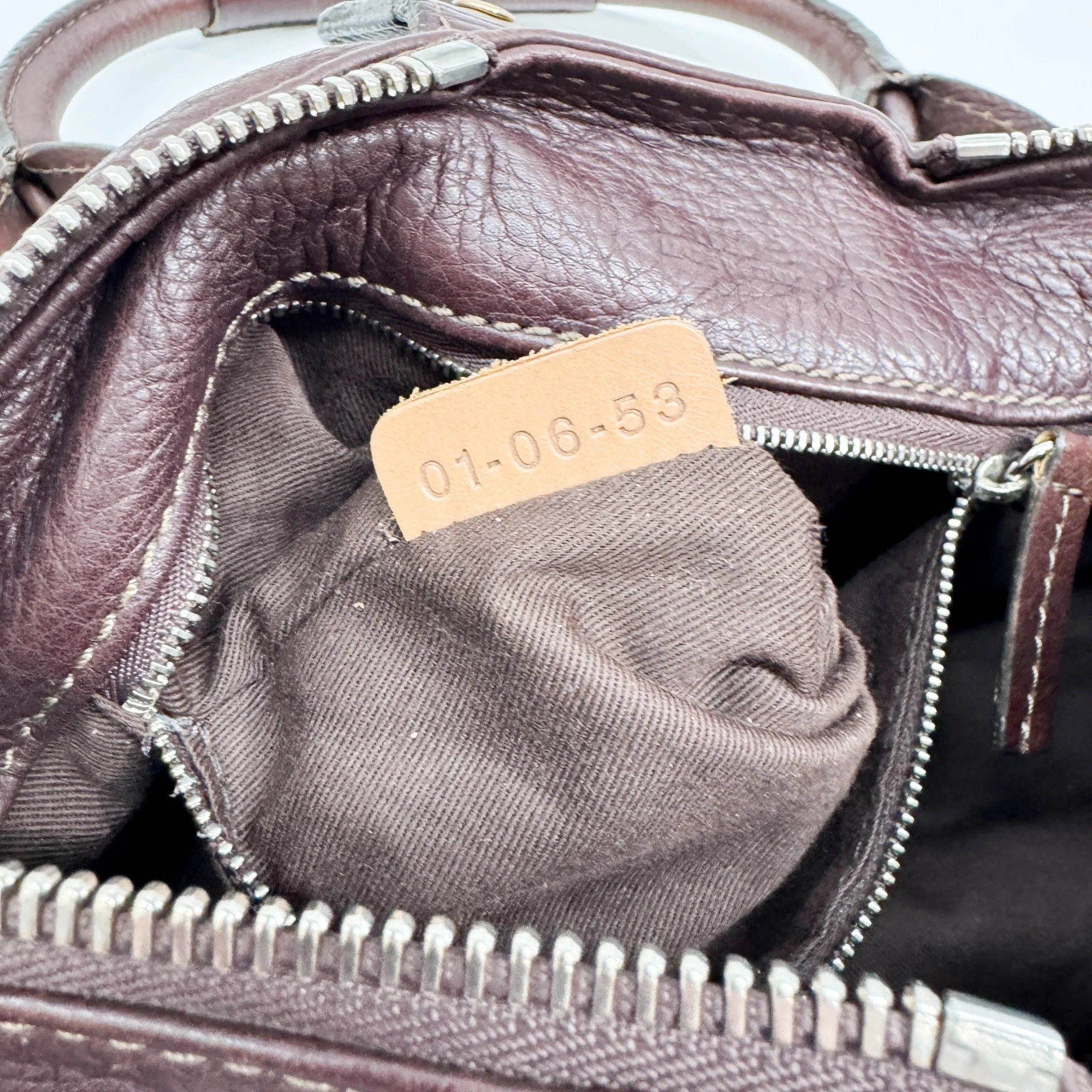 Paddington Rosewood Brown Leather Shoulder Bag - Image 14