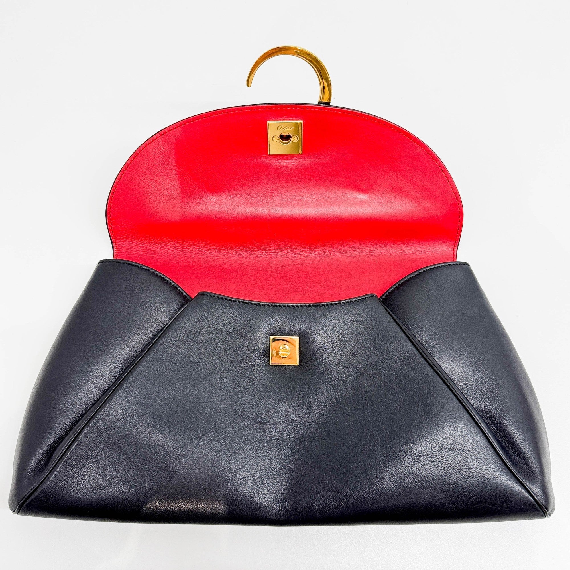Panthere Black Leather Clutch Bag - Image 13
