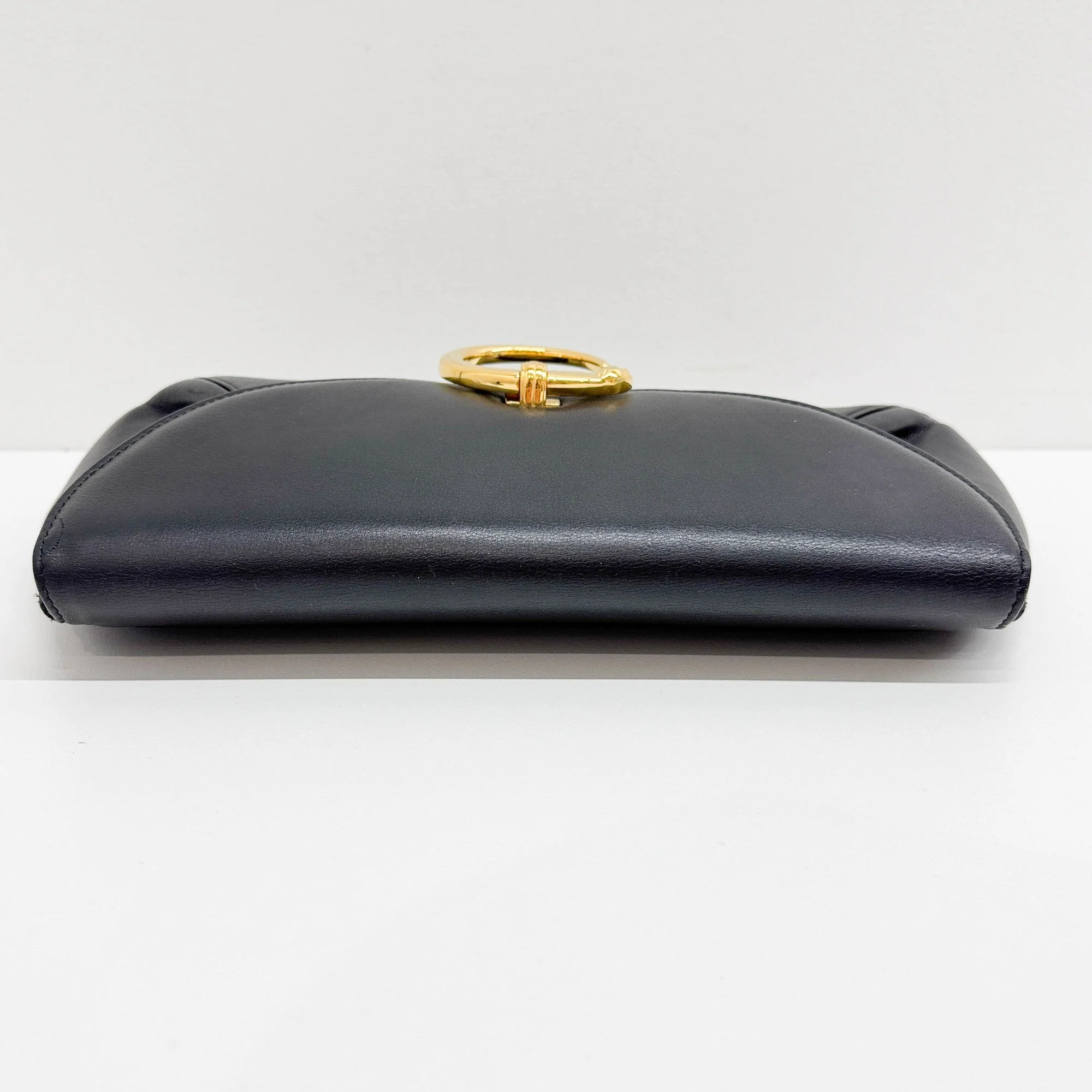 Panthere Black Leather Clutch Bag - Image 6