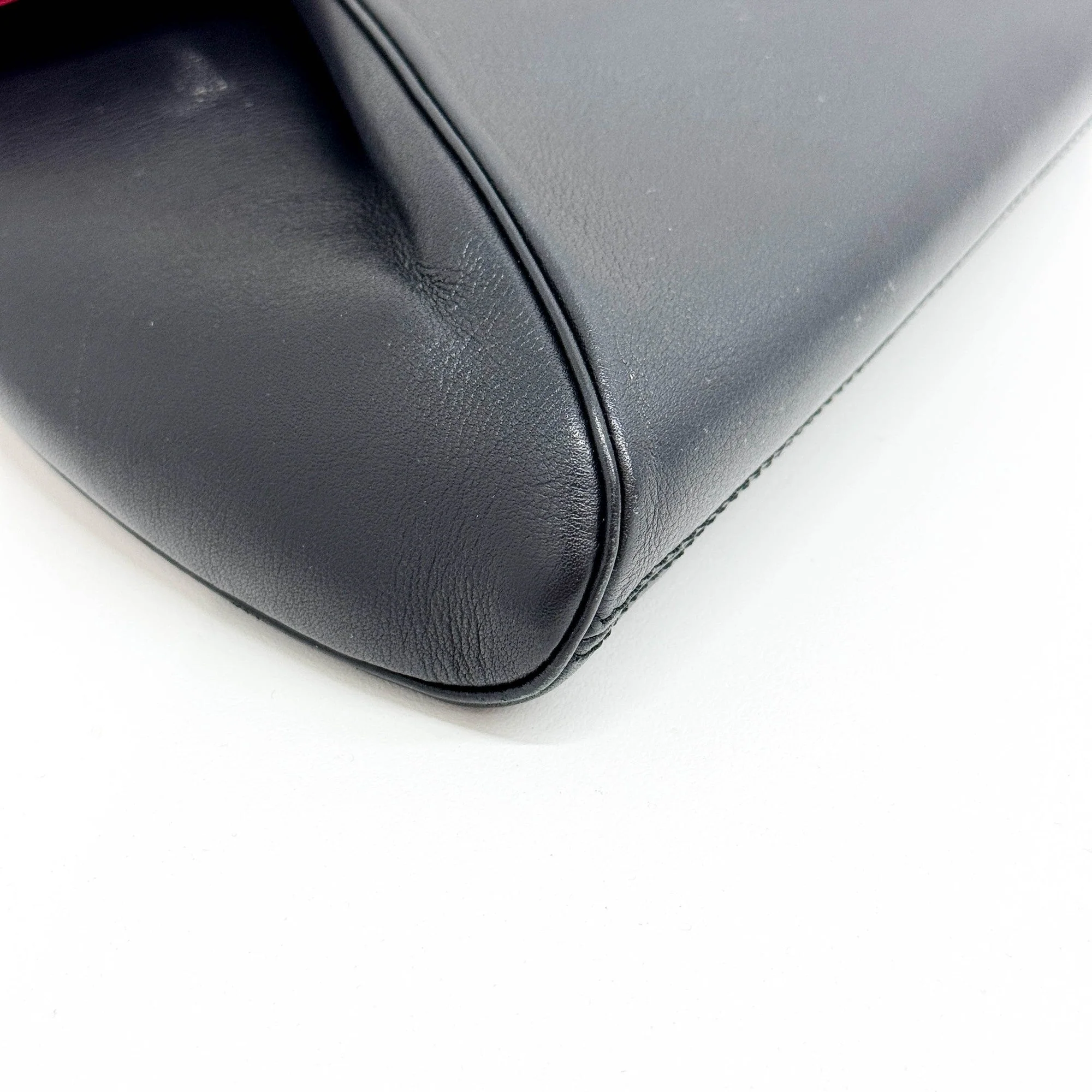 Panthere Black Leather Clutch Bag - Image 8