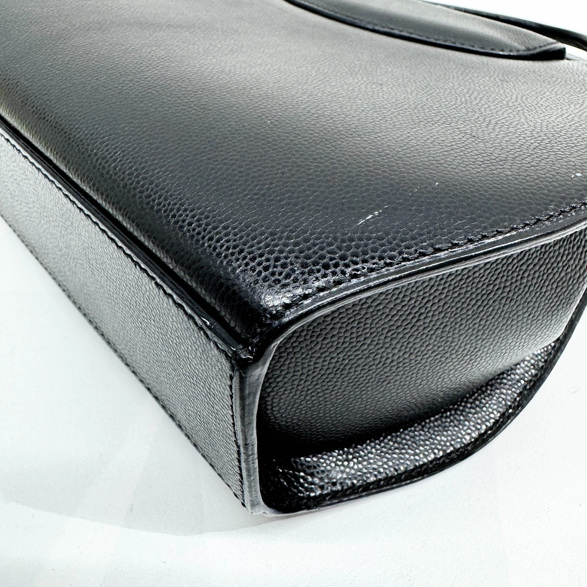 Panthere Black Leather Hand Bag - Image 11