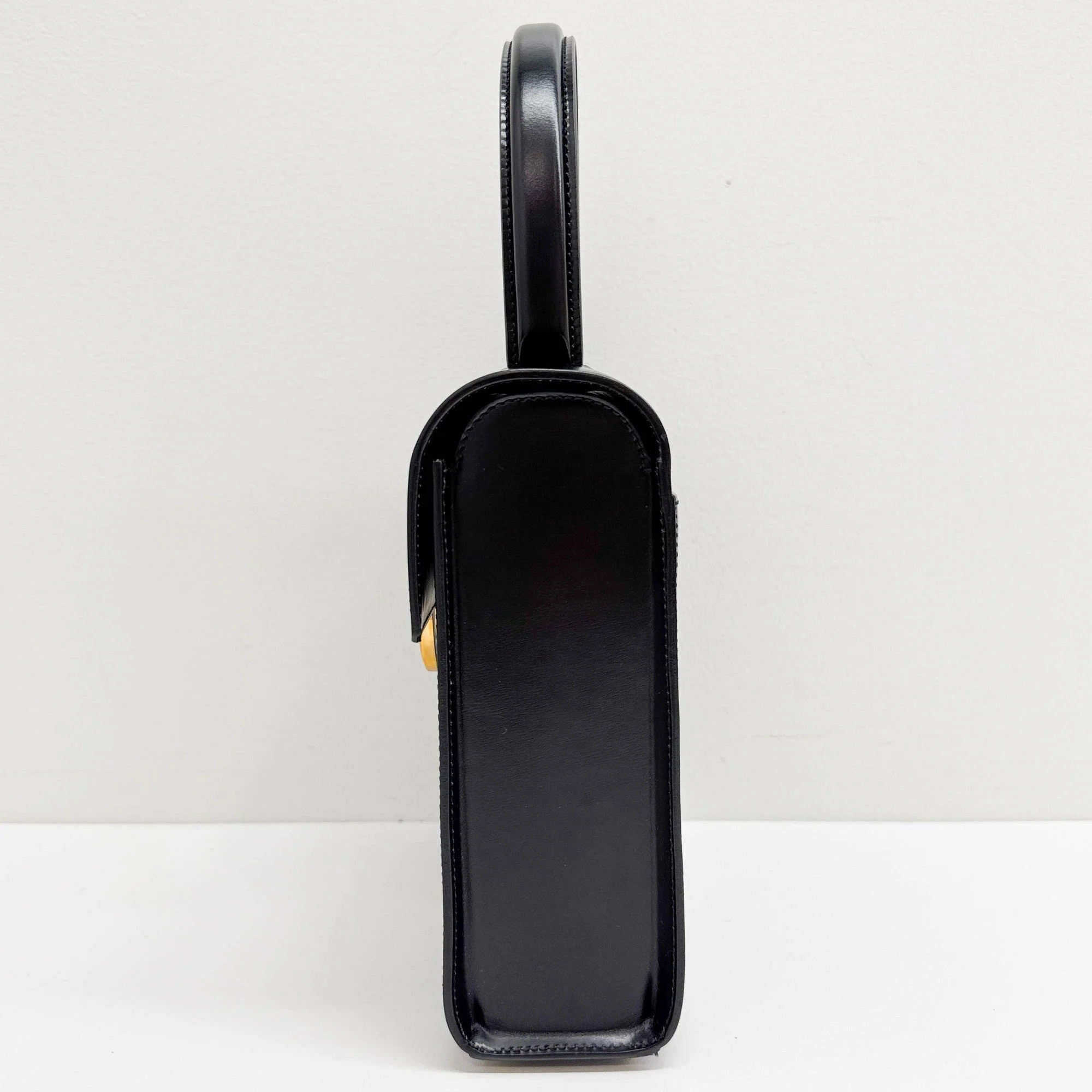 Panthère Black Leather Hand Bag - Image 4