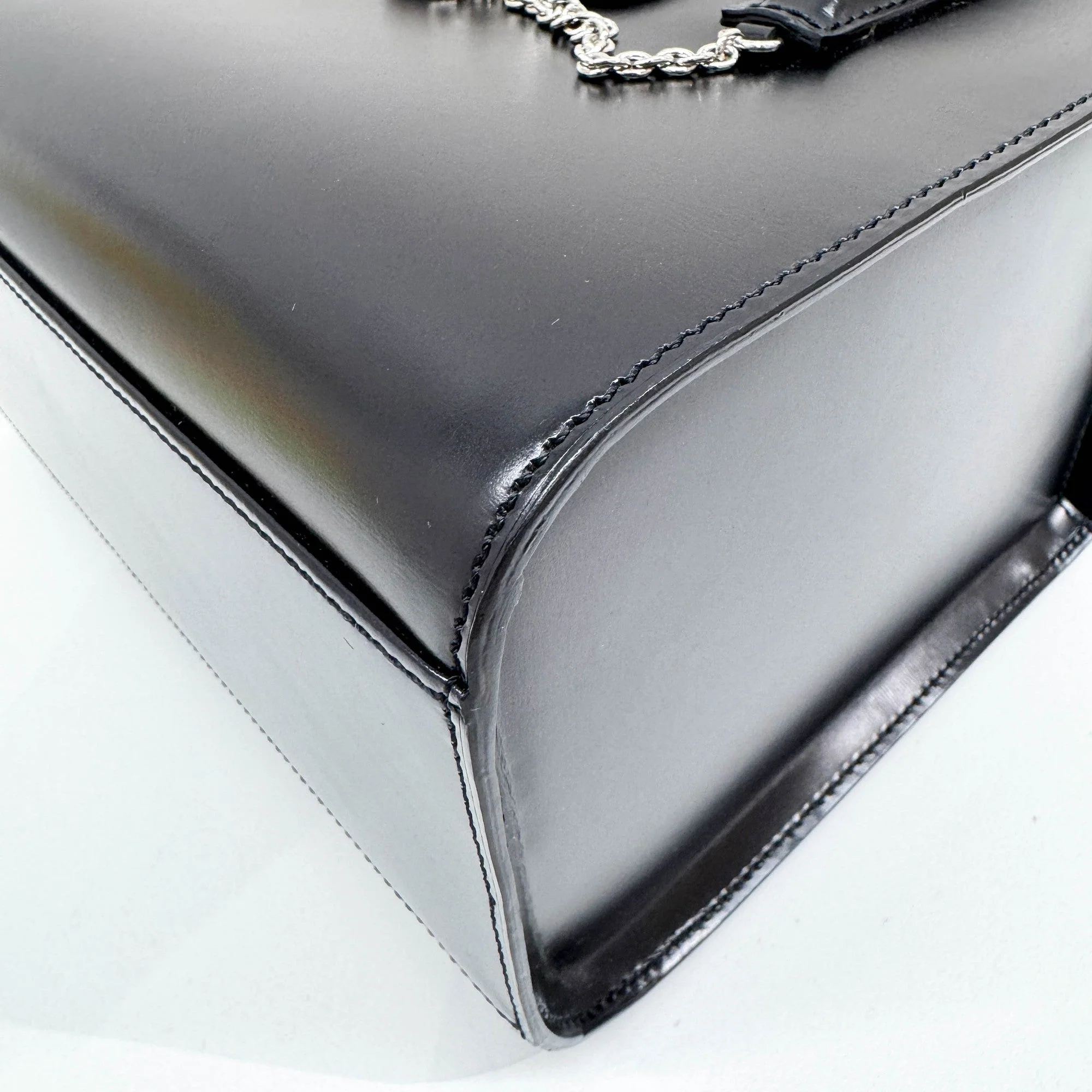 Panthere Black Leather Hand Bag - Image 9