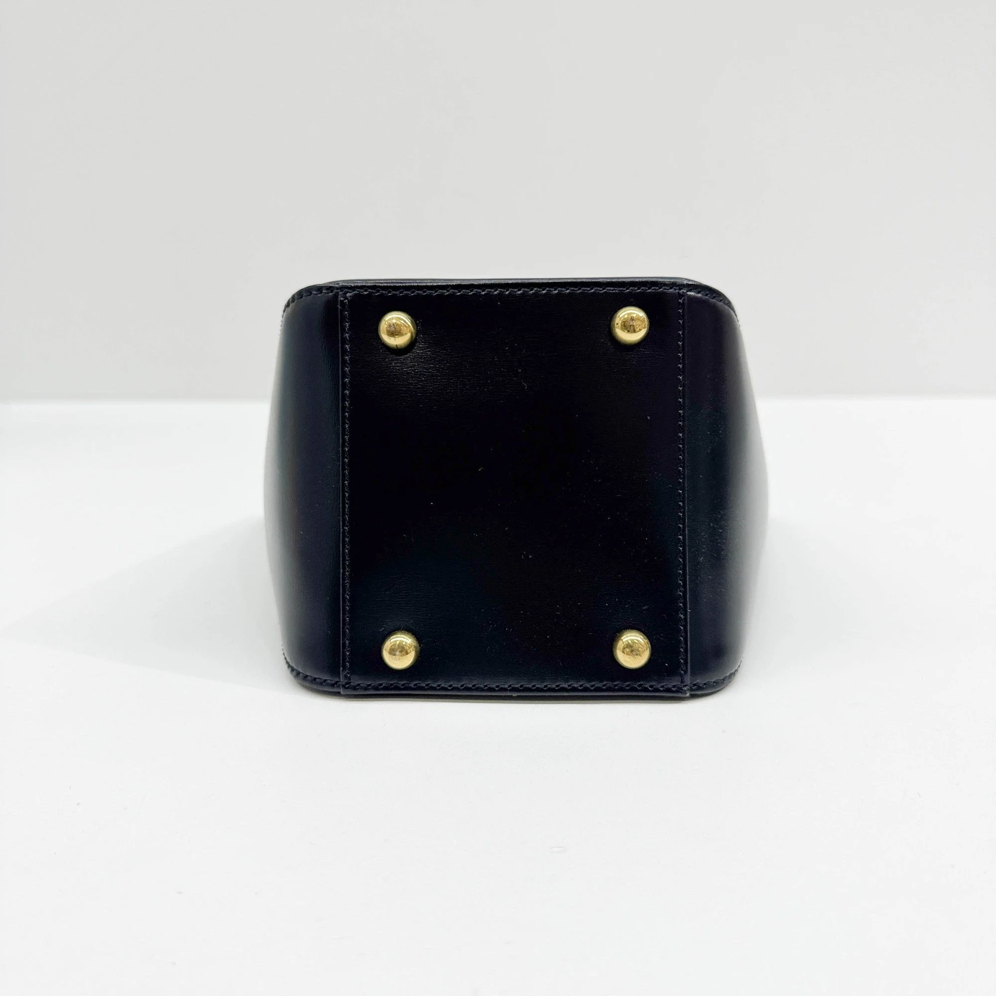 Panthere Black Leather Hand Bag - Image 8