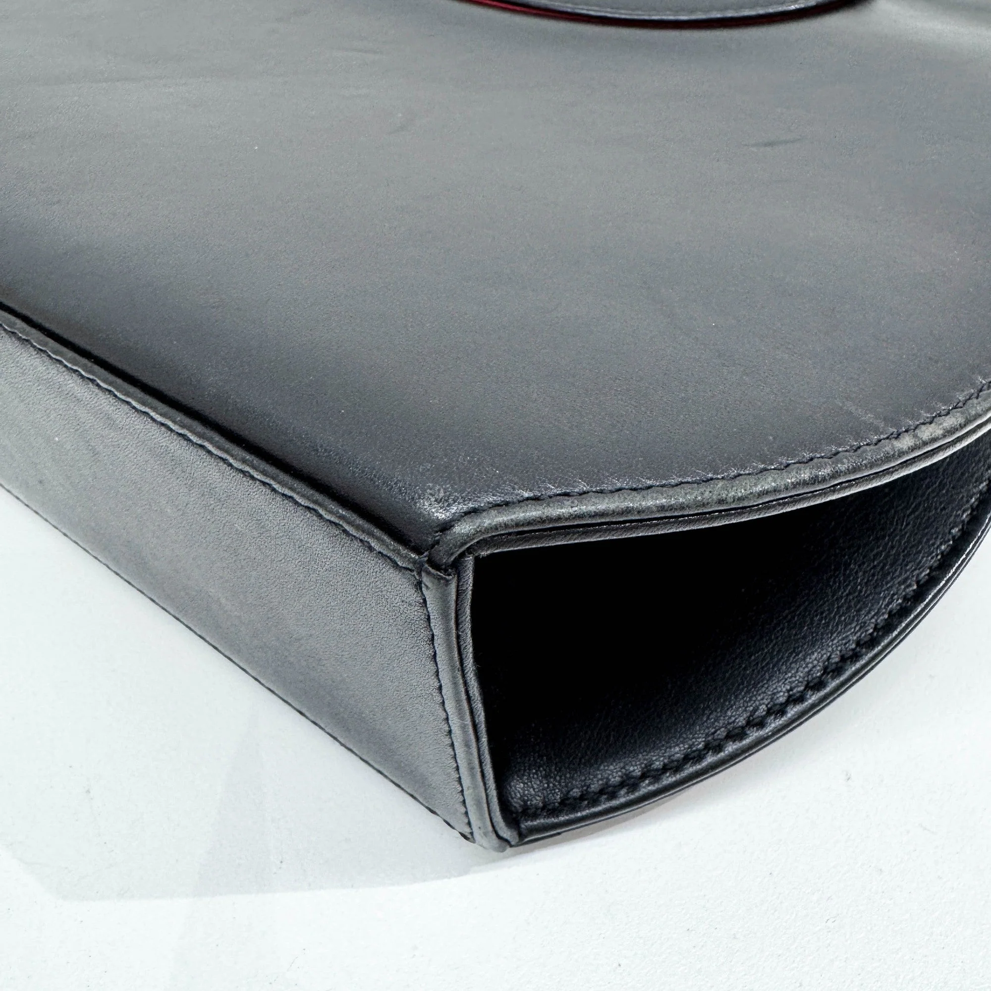Panthere Black Leather Shoulder Bag - Image 11