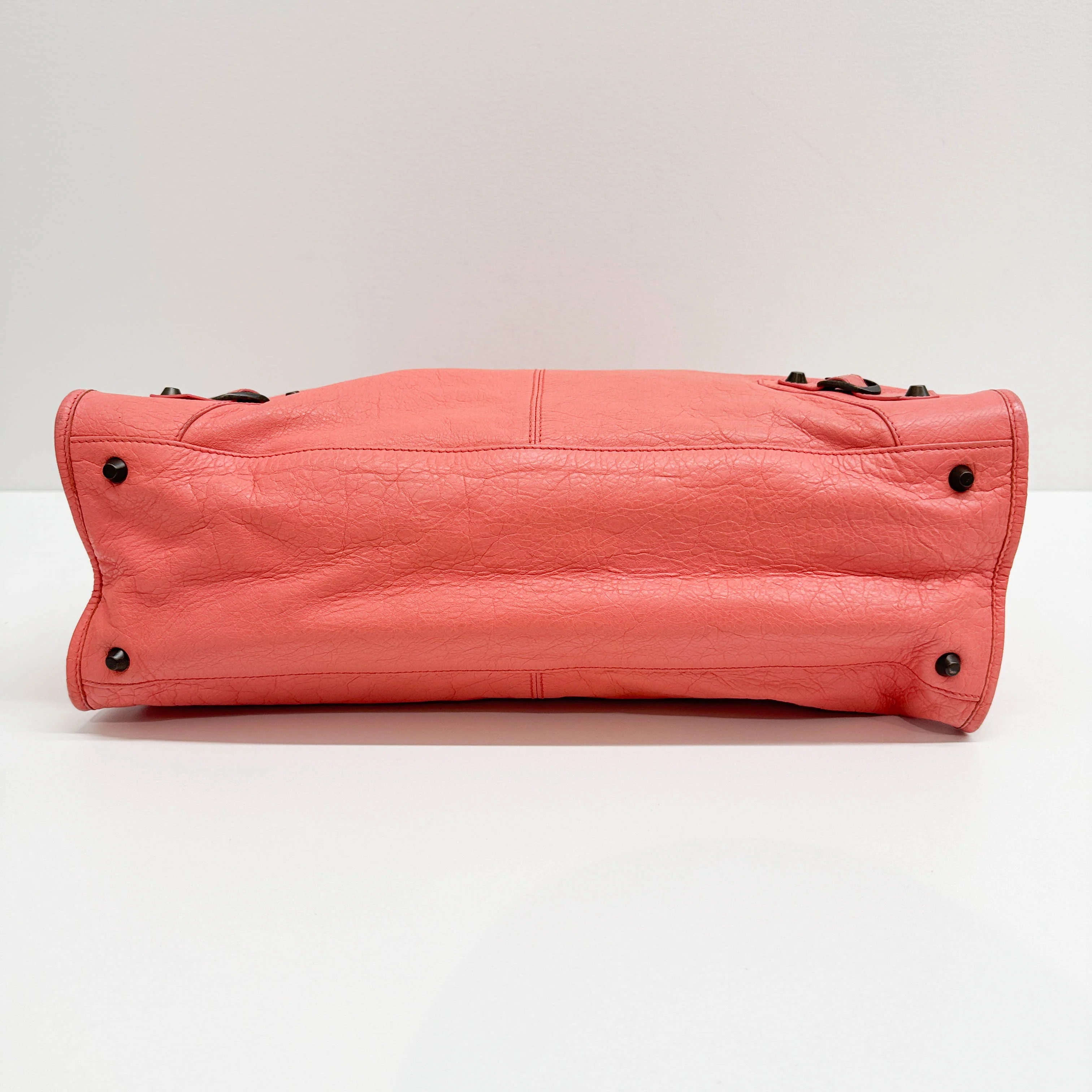 Papier Coral Pink Leather Hand Bag - Image 7
