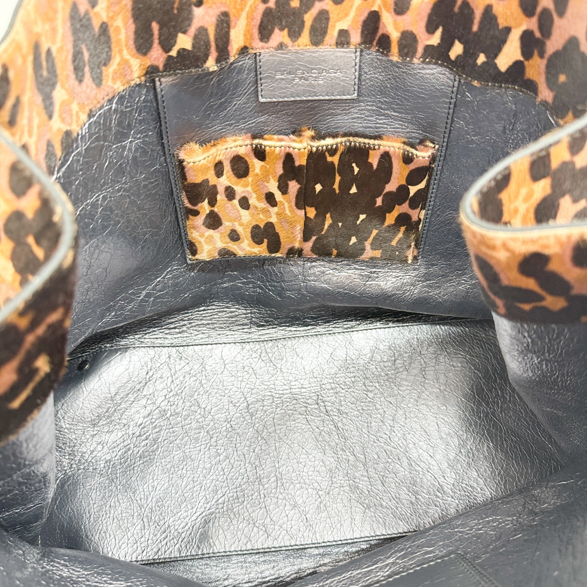 Papier Multi-Color Hyena Print Pony Hair Hand Bag - Image 13