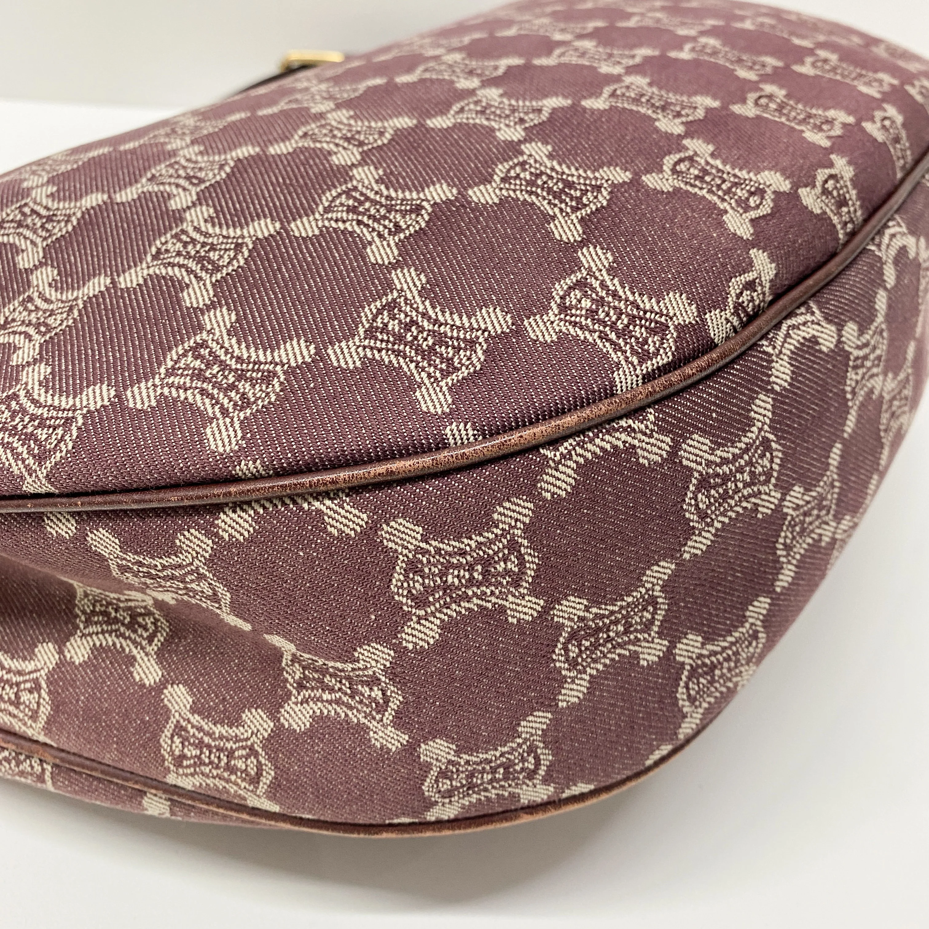 Paris Macadam Purple Denim Hobo Bag - Image 12