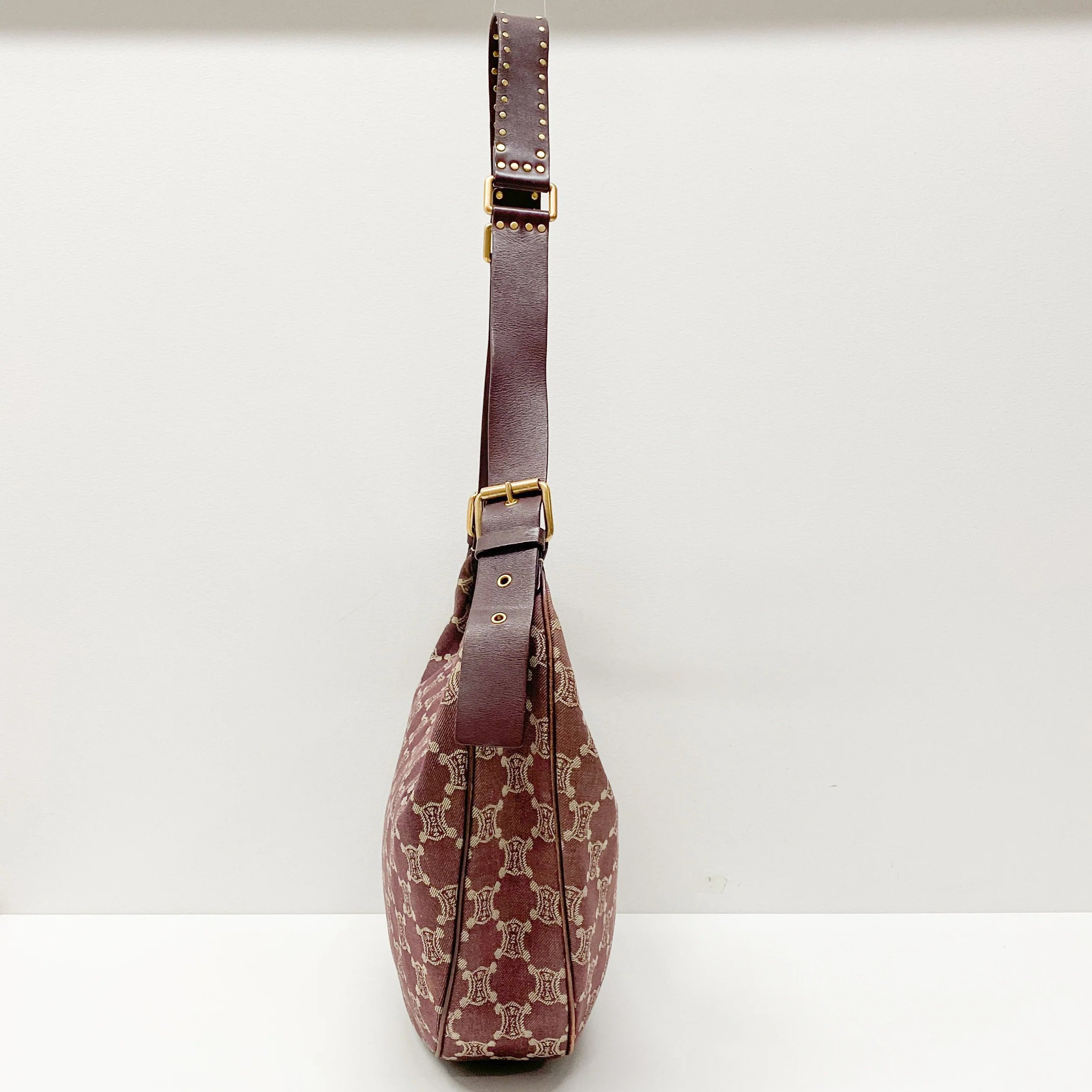 Paris Macadam Purple Denim Hobo Bag - Image 4
