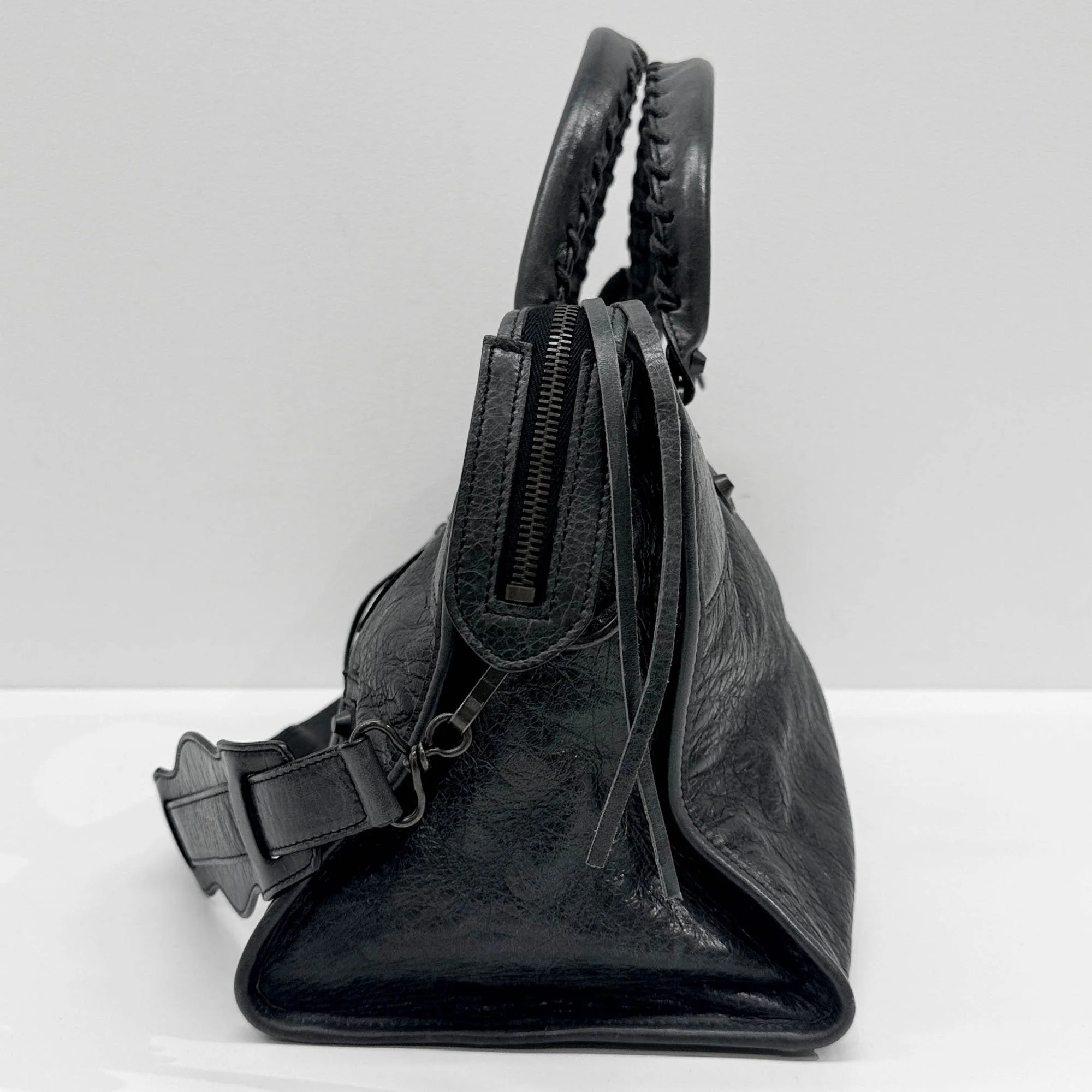 Part Time Black Leather Two Way Bag - Image 5