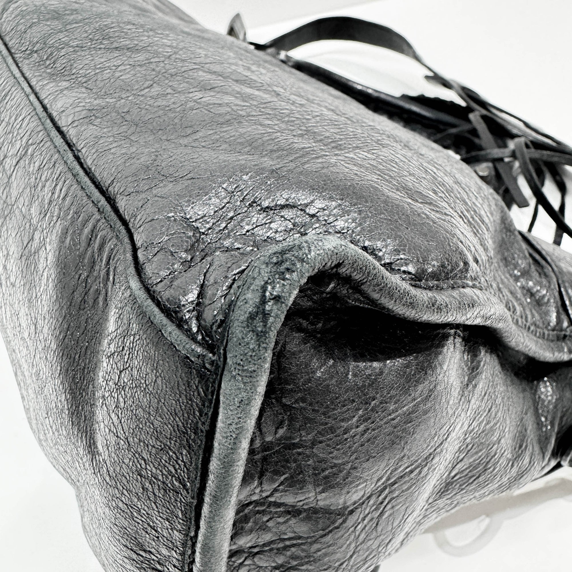 Part Time Black Leather Two Way Bag - Image 12