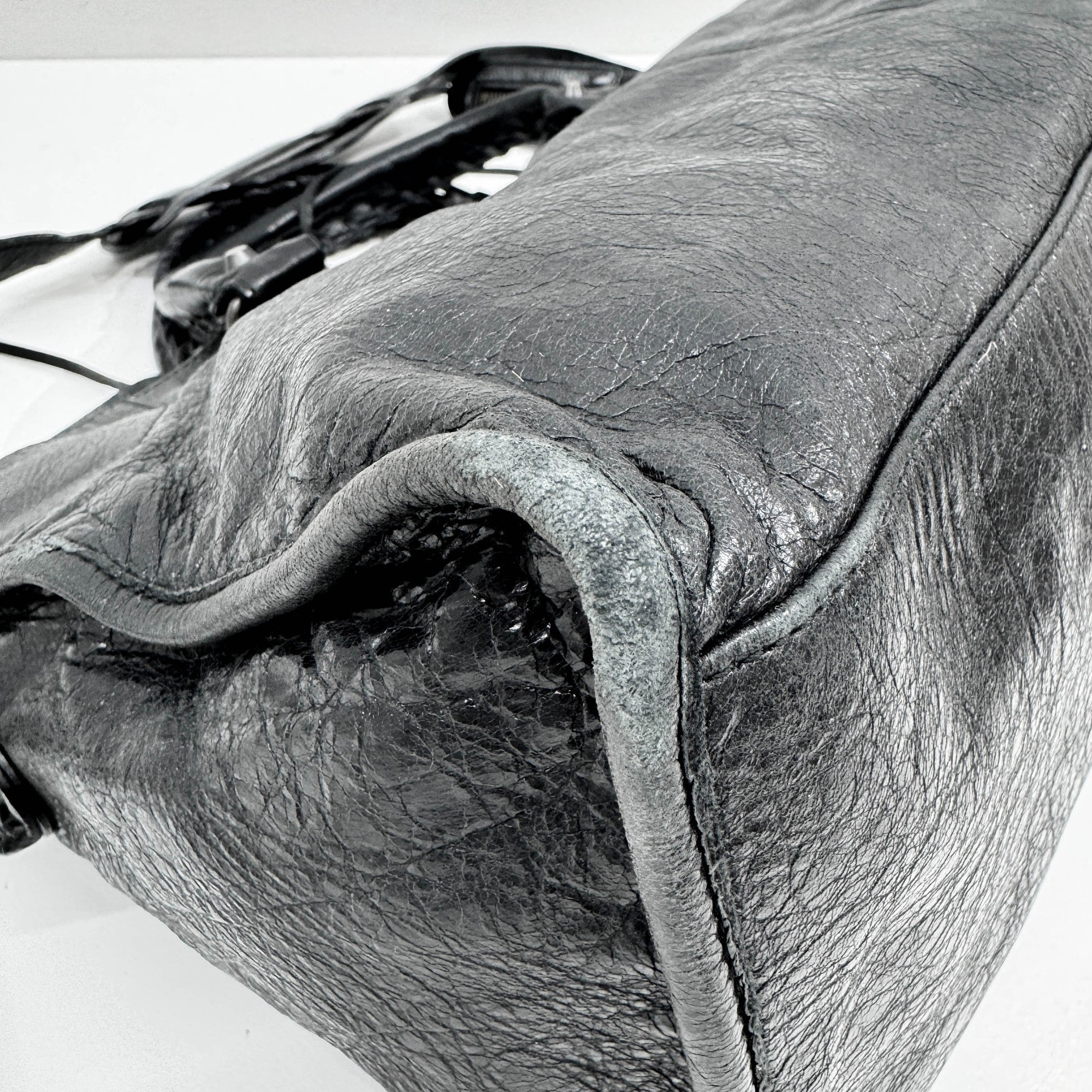 Part Time Black Leather Two Way Bag - Image 13