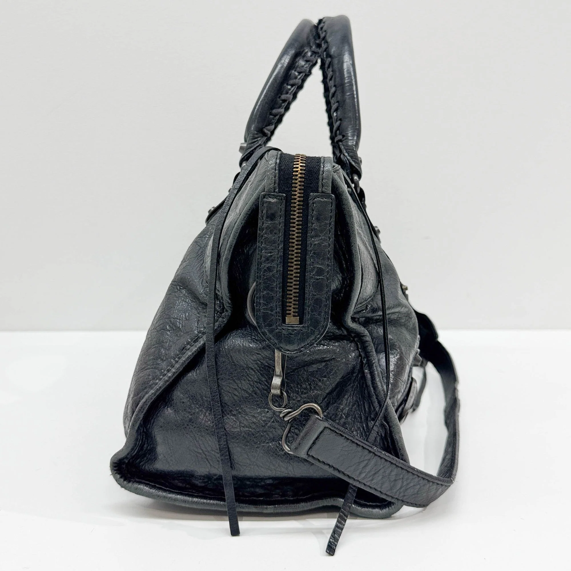 Part Time Black Leather Two Way Bag - Image 5