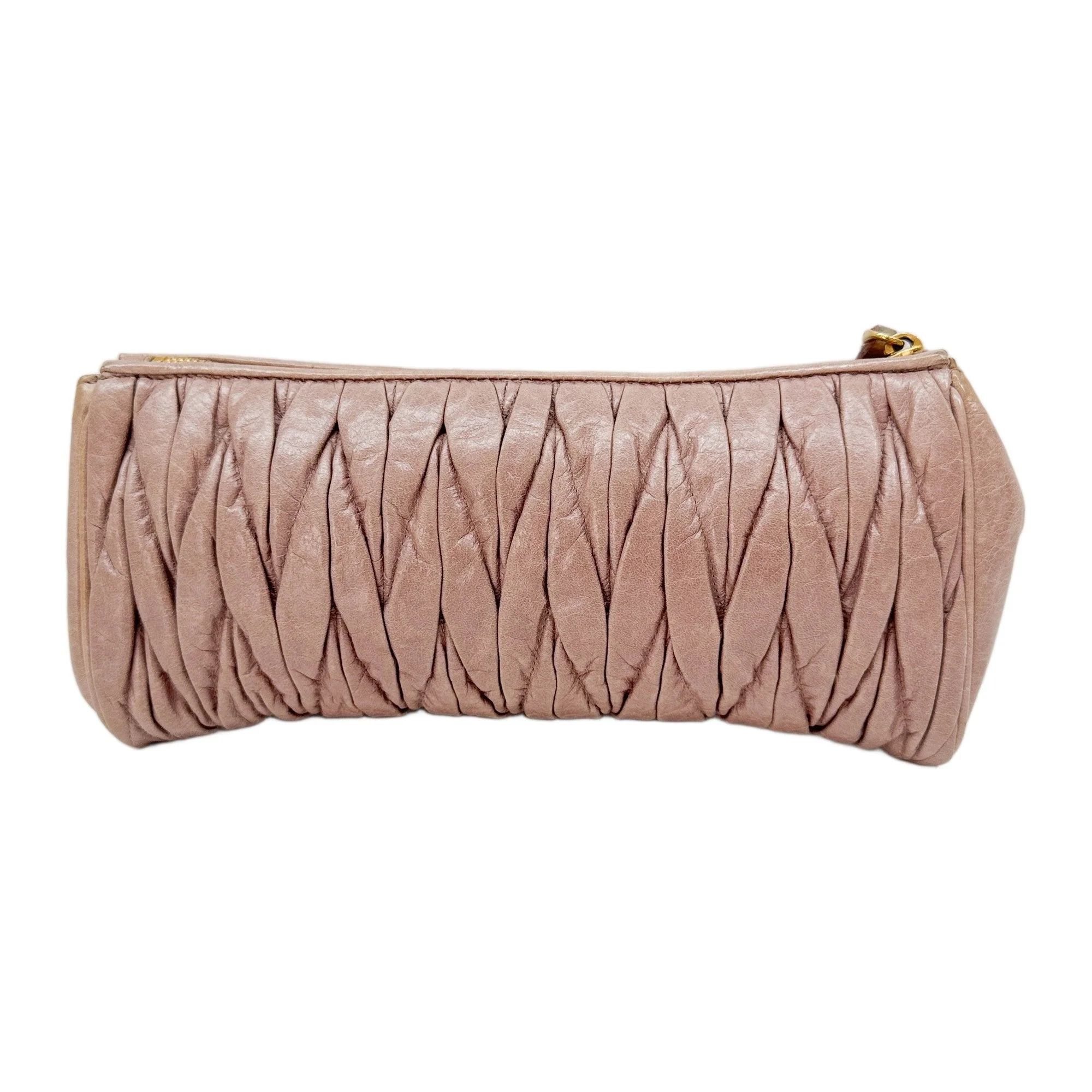 Pink Leather Clutch Bag - Image 2