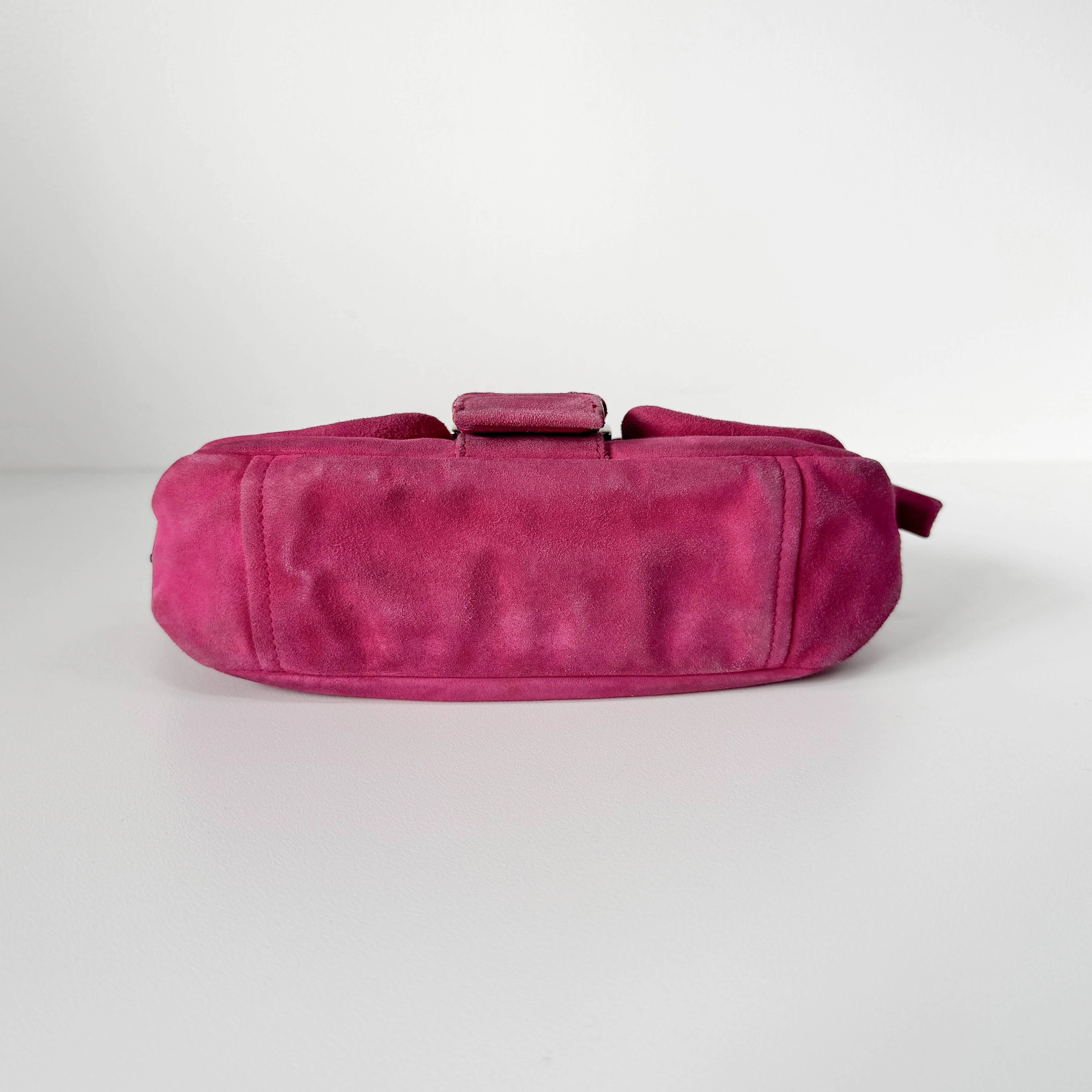 Pink Suede Chain Shoulder Bag - Image 7