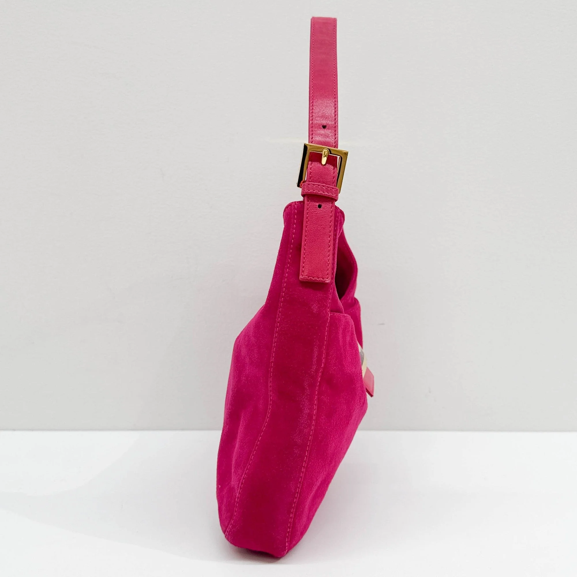 Pink Suede Shoulder Bag - Image 5