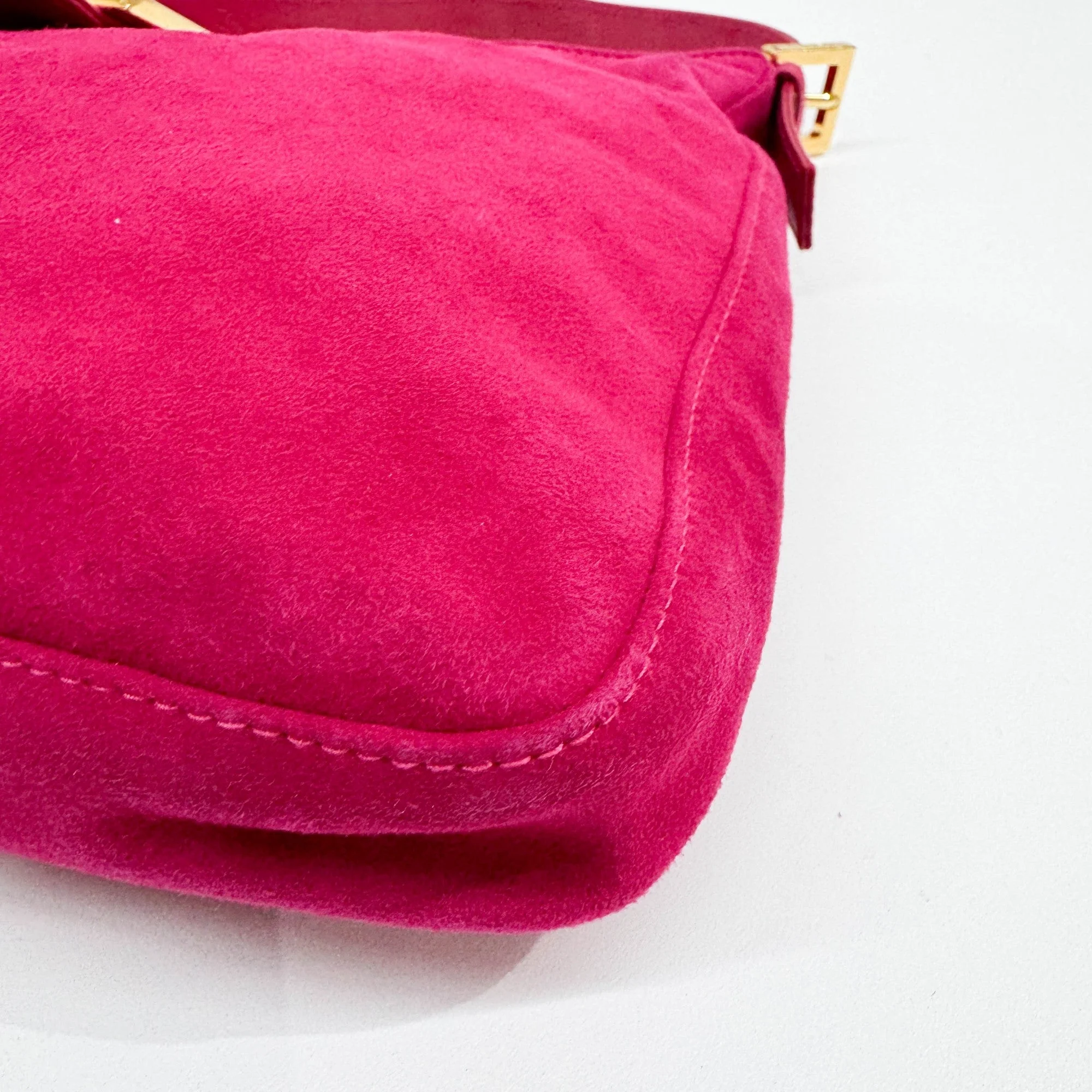 Pink Suede Shoulder Bag - Image 9