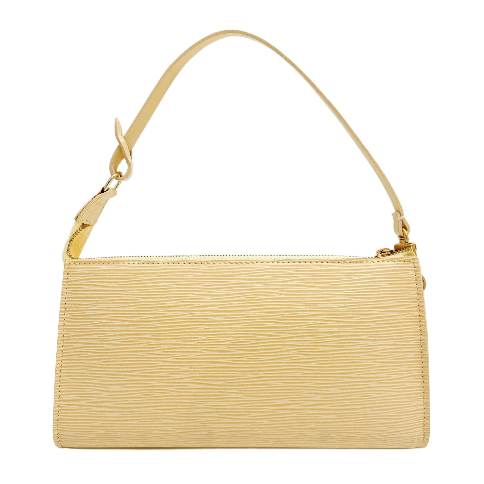 Pochette Accessoire Epi Butter Yellow Leather Hand Bag - Image 2