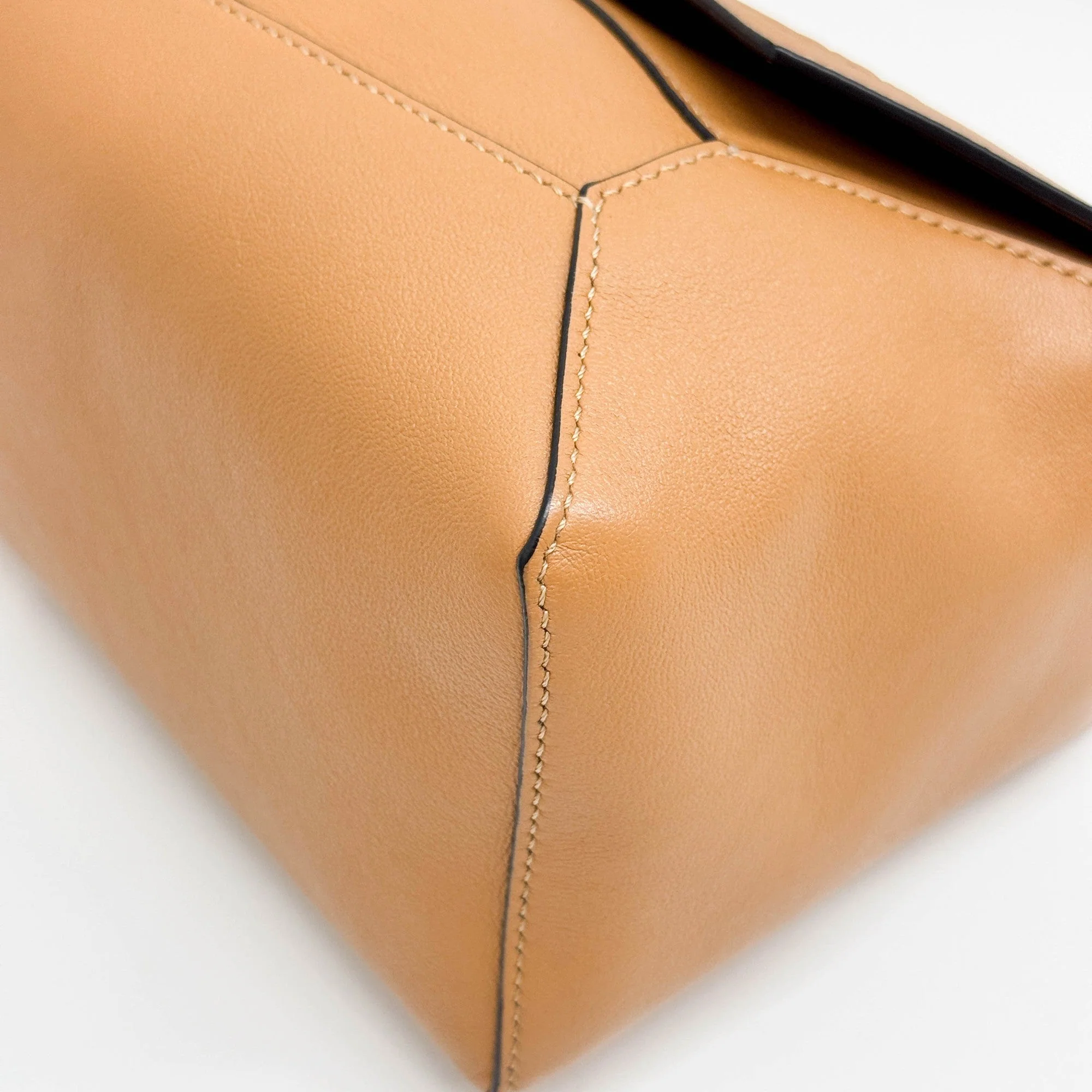 Puzzle Brown Leather Shoulder Bag - Image 10