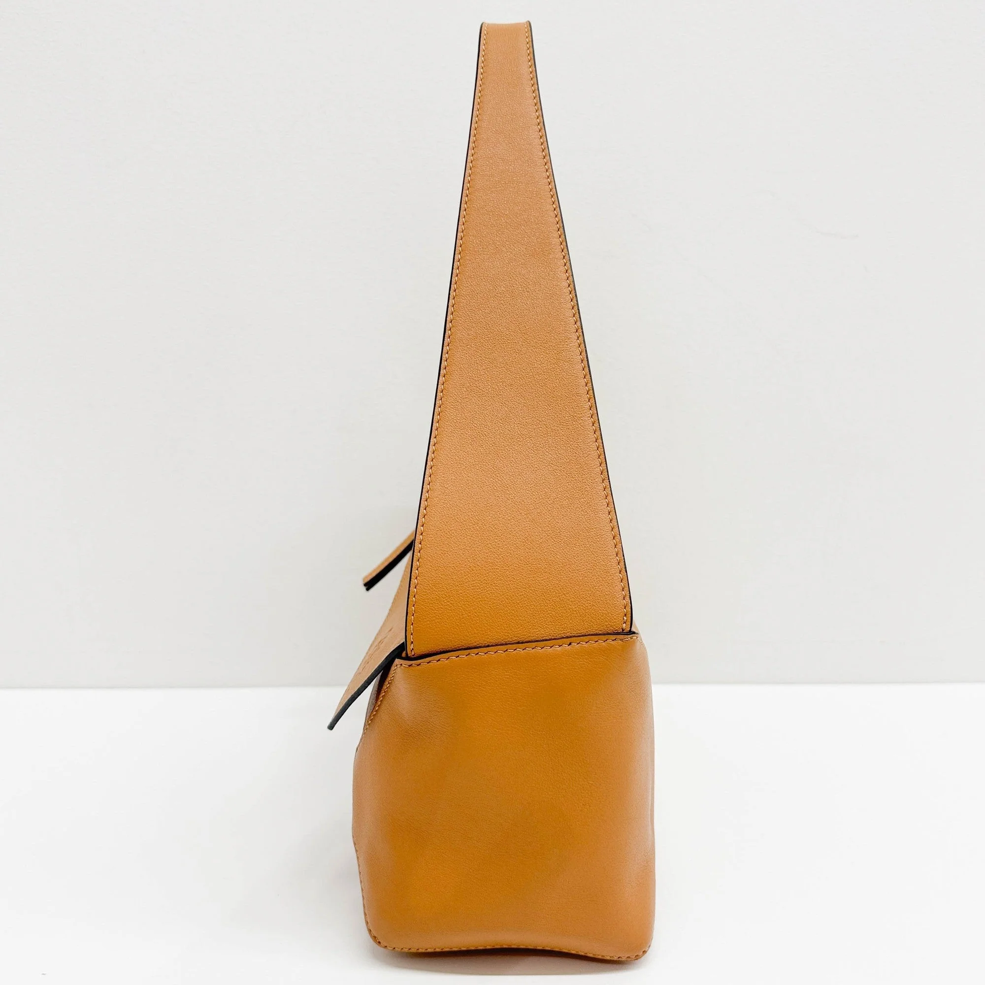 Puzzle Brown Leather Shoulder Bag - Image 6