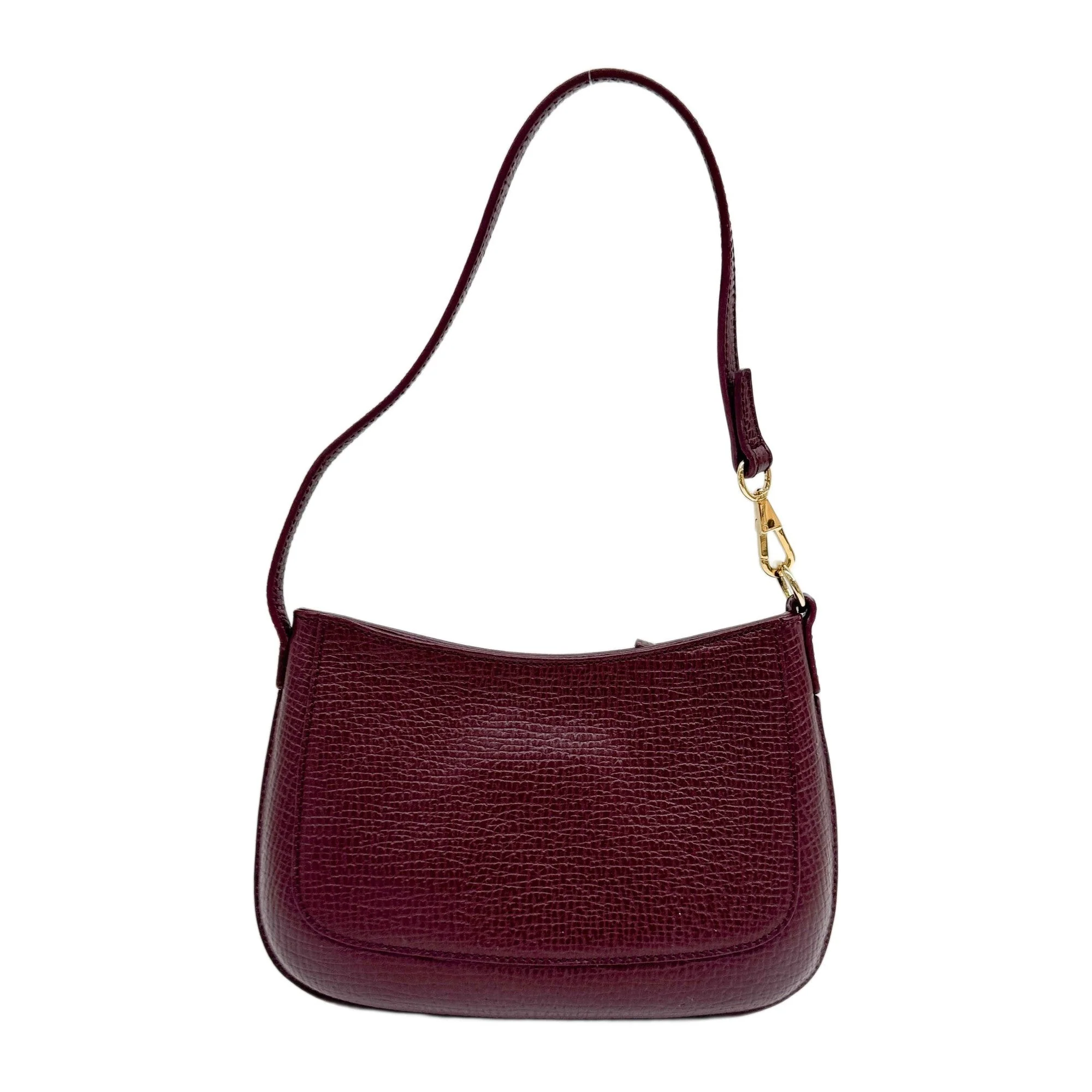 Red Leather Bracelet Pouch Shoulder Bag - Image 2