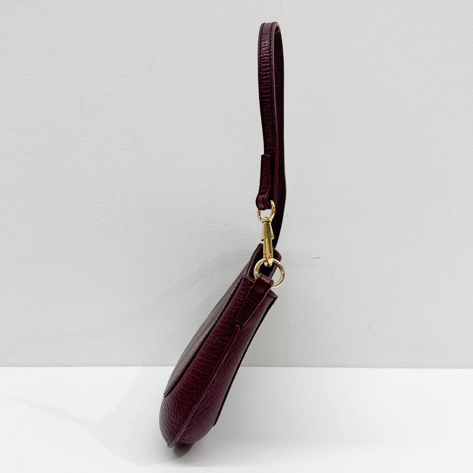 Red Leather Bracelet Pouch Shoulder Bag - Image 6