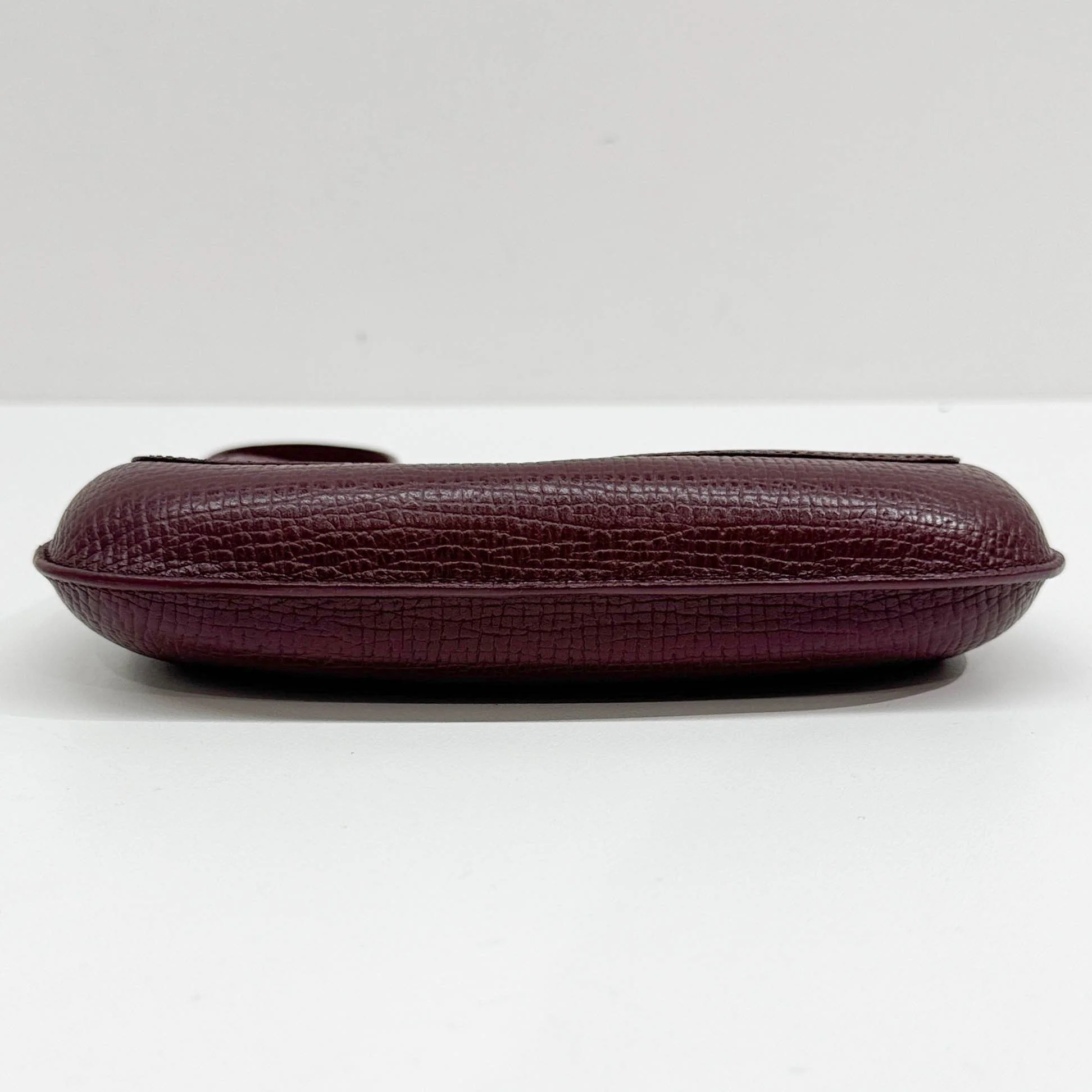 Red Leather Bracelet Pouch Shoulder Bag - Image 8
