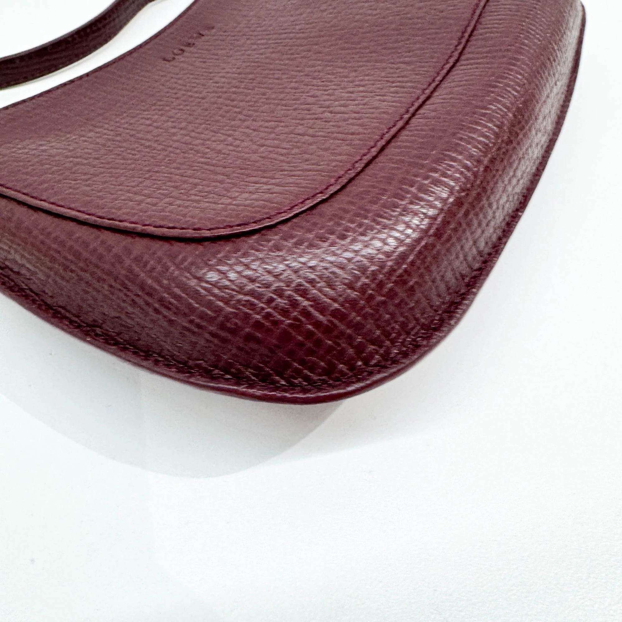 Red Leather Bracelet Pouch Shoulder Bag - Image 9