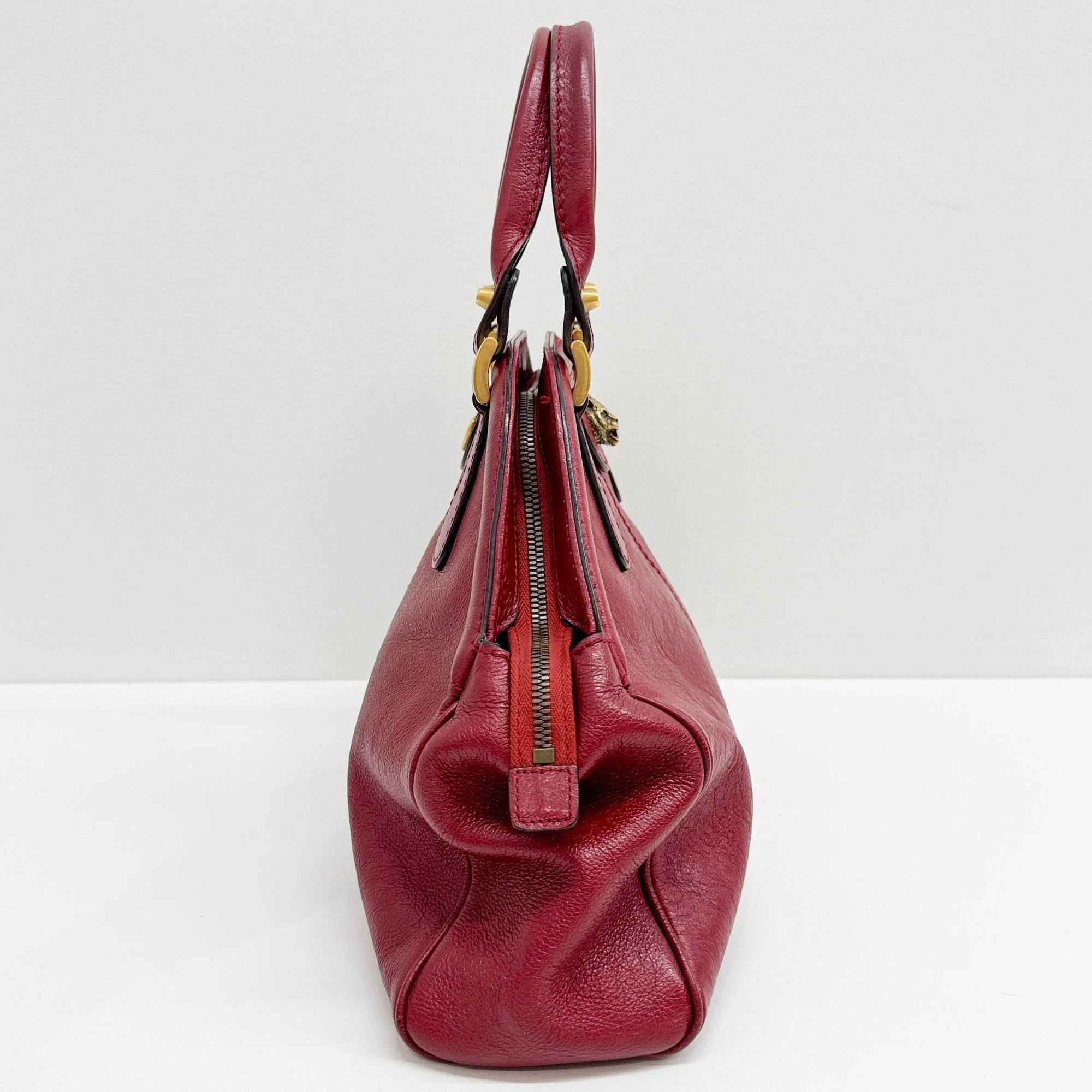 Red Leather Two Way Bag - Image 6