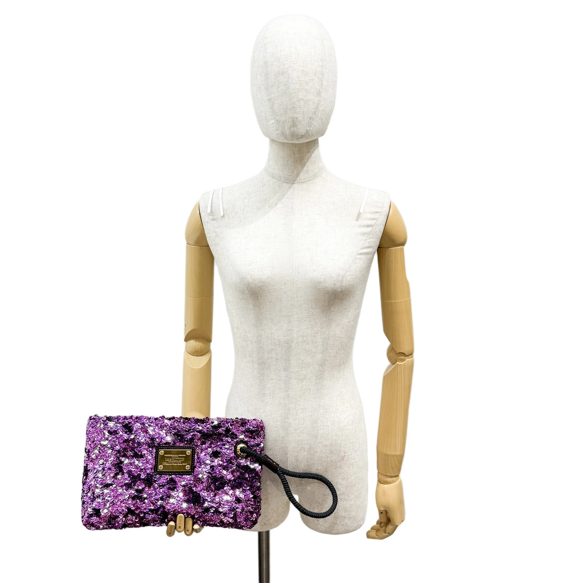 Rococo Violette Sequin Clutch Bag - Image 3