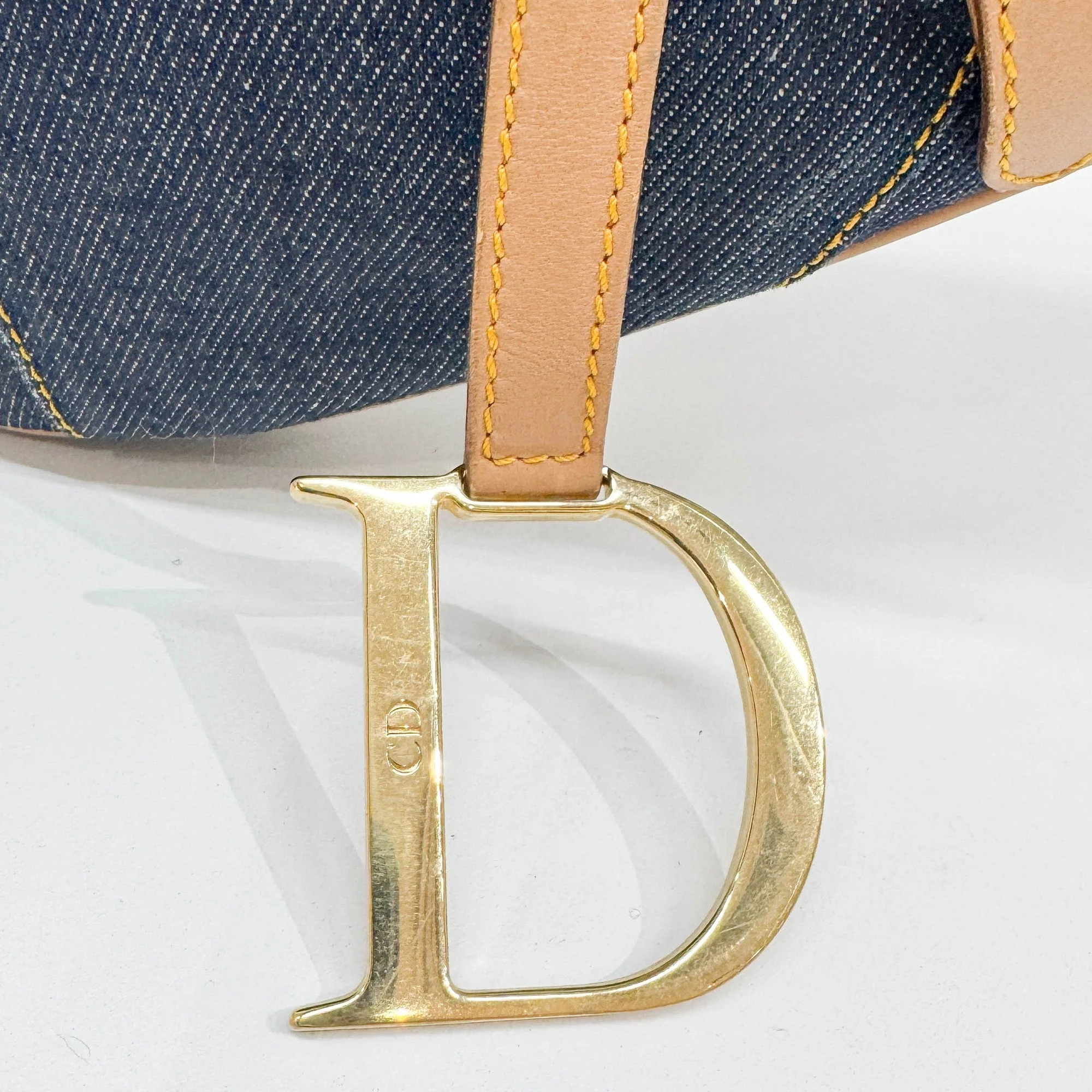 Saddle Blue Denim Shoulder Bag - Image 13