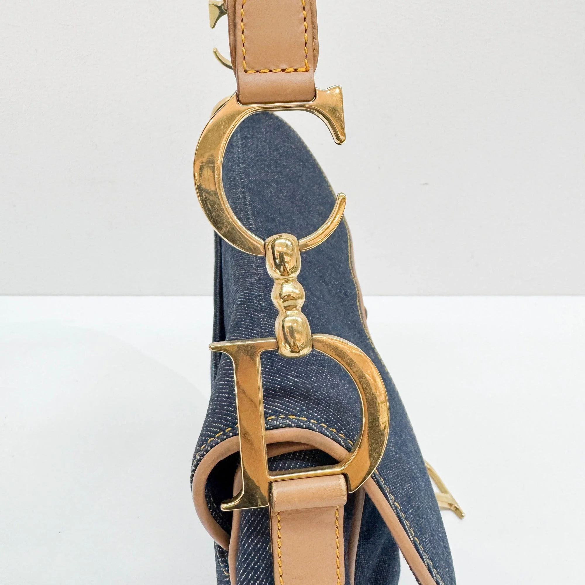 Saddle Blue Denim Shoulder Bag - Image 14