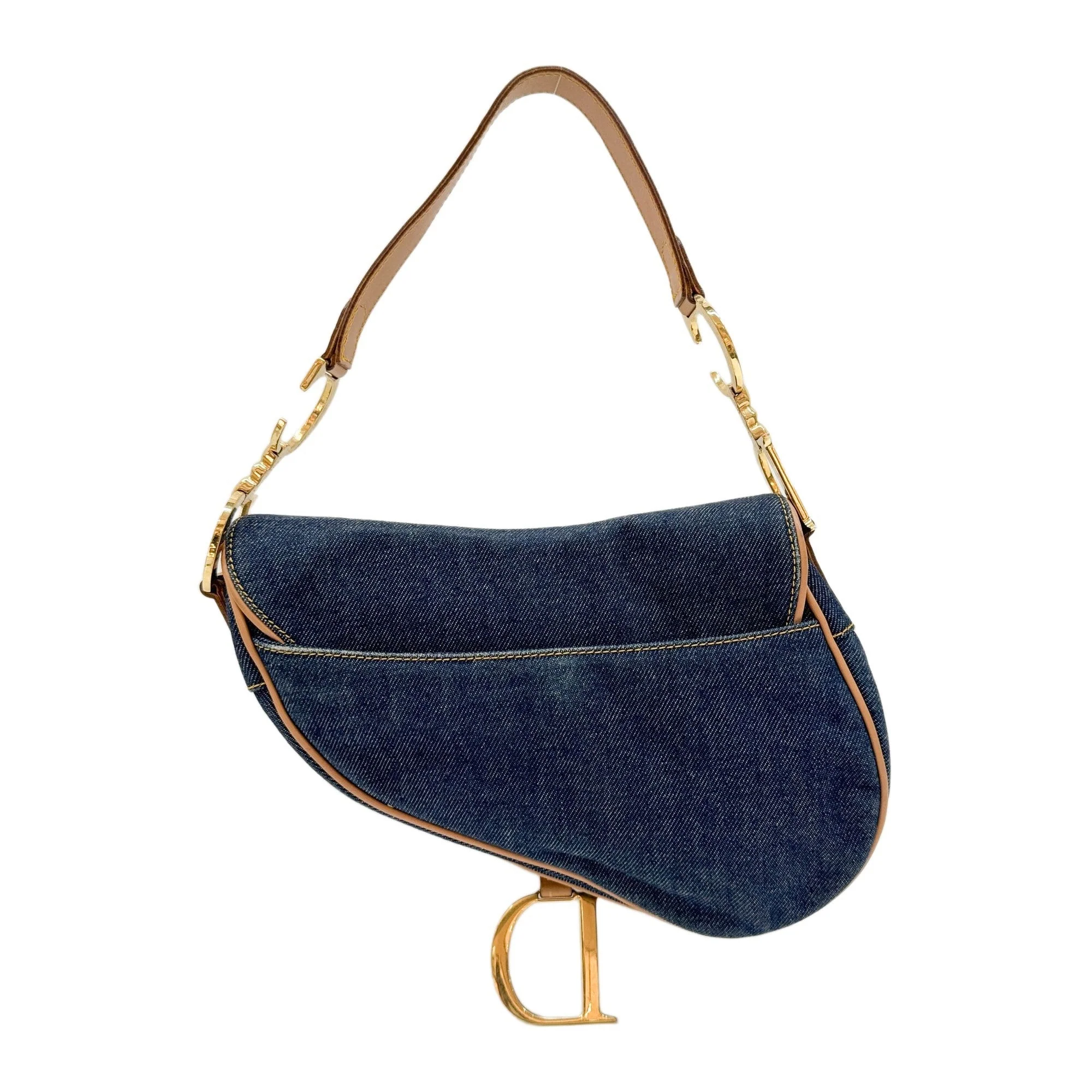 Saddle Blue Denim Shoulder Bag - Image 2