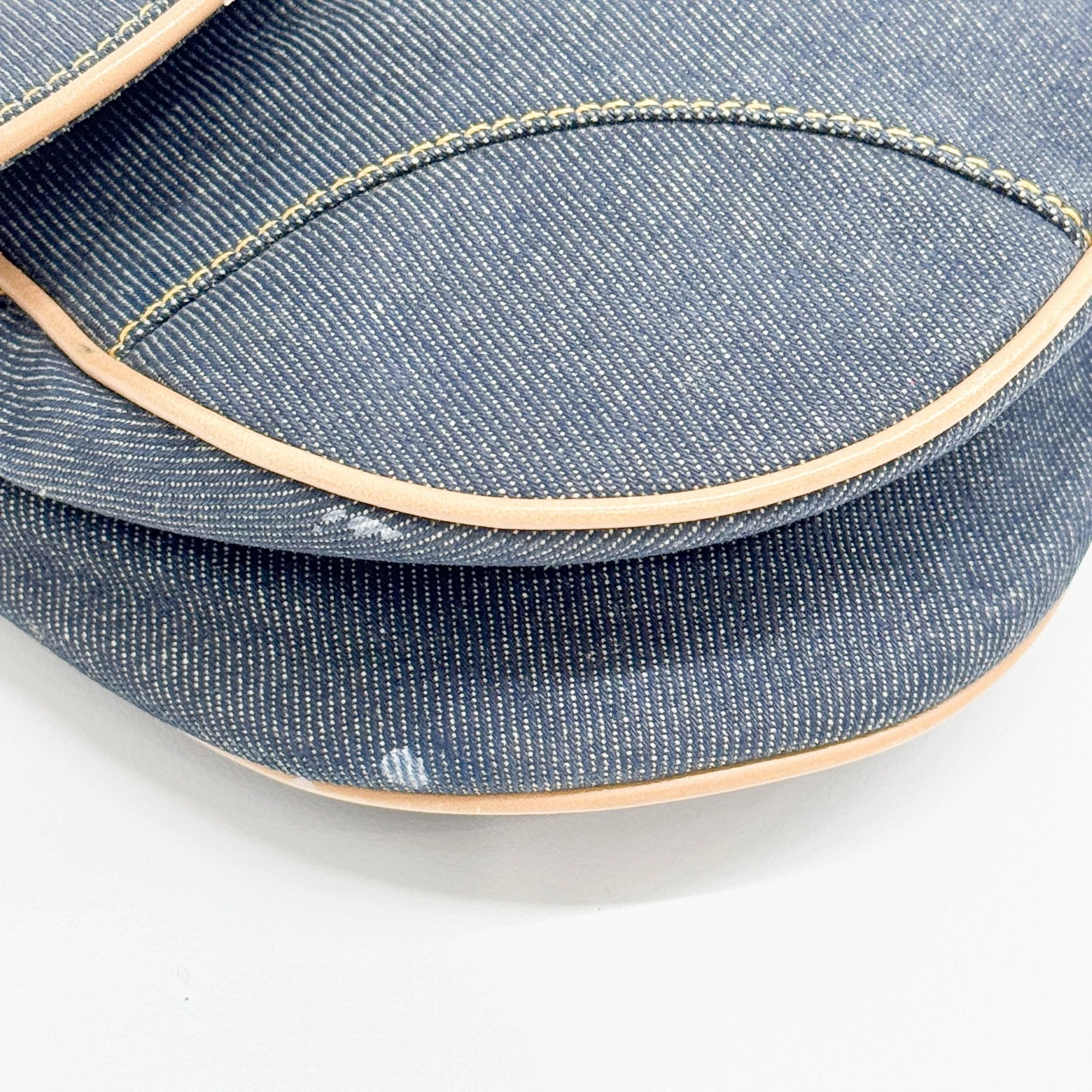 Saddle Blue Denim Shoulder Bag - Image 11