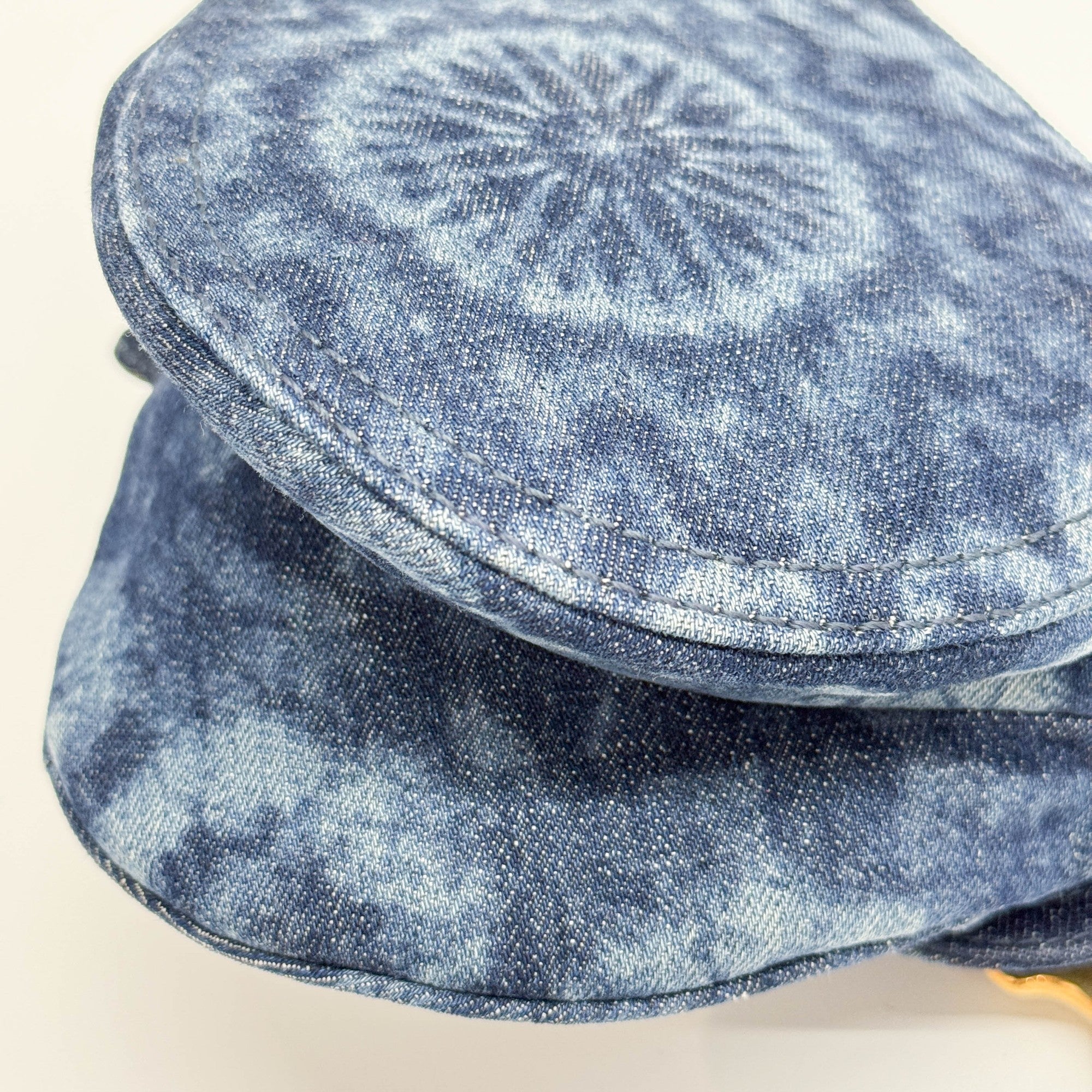 Saddle Blue Denim Shoulder Bag - Image 12