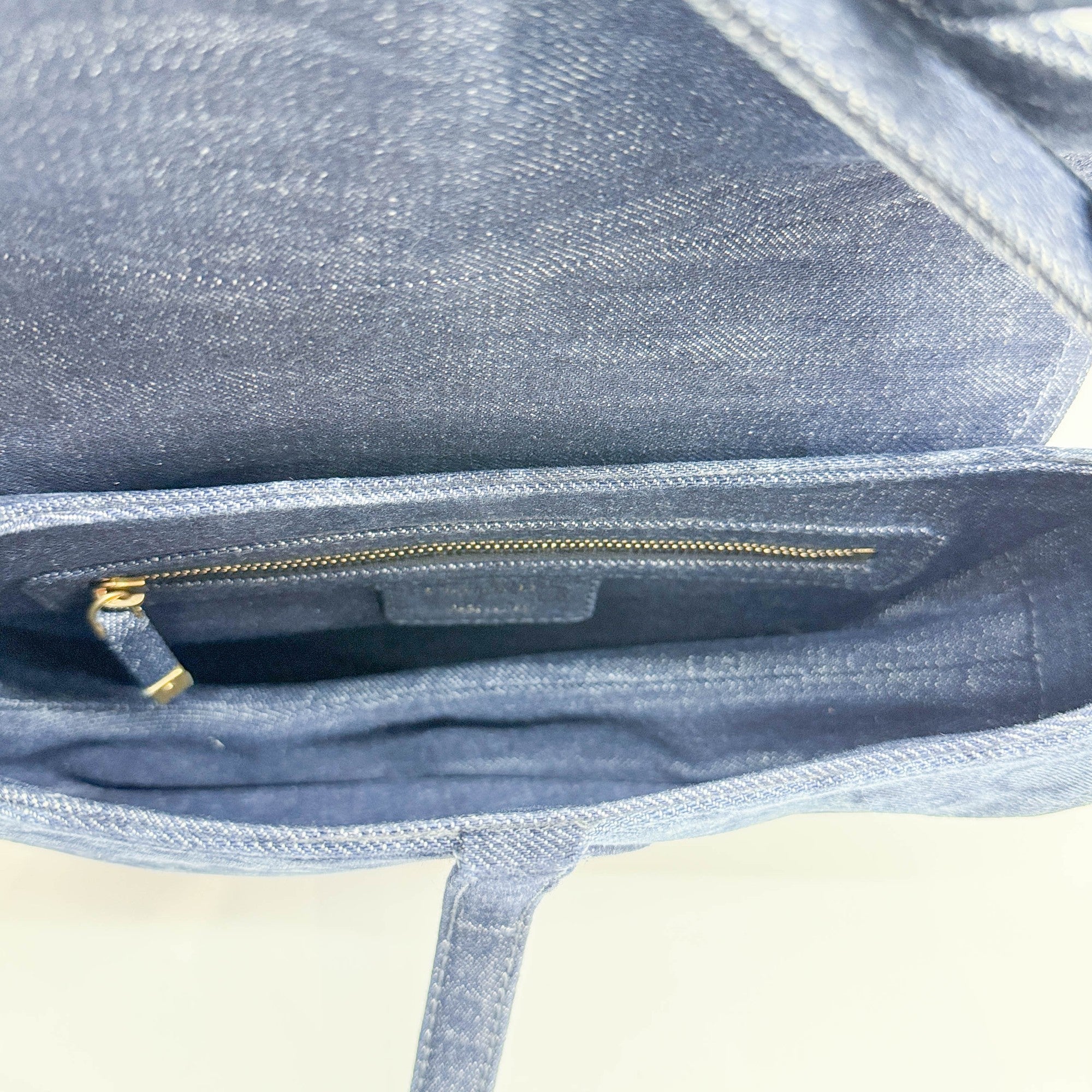 Saddle Blue Denim Shoulder Bag - Image 15