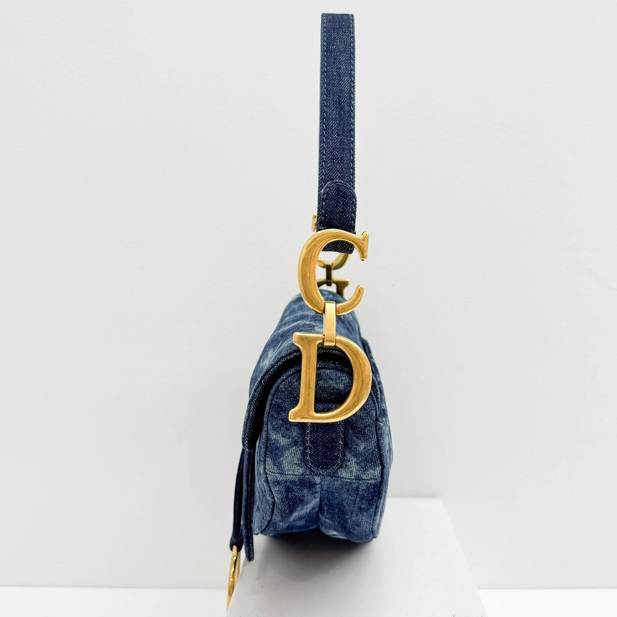 Saddle Blue Denim Shoulder Bag - Image 6