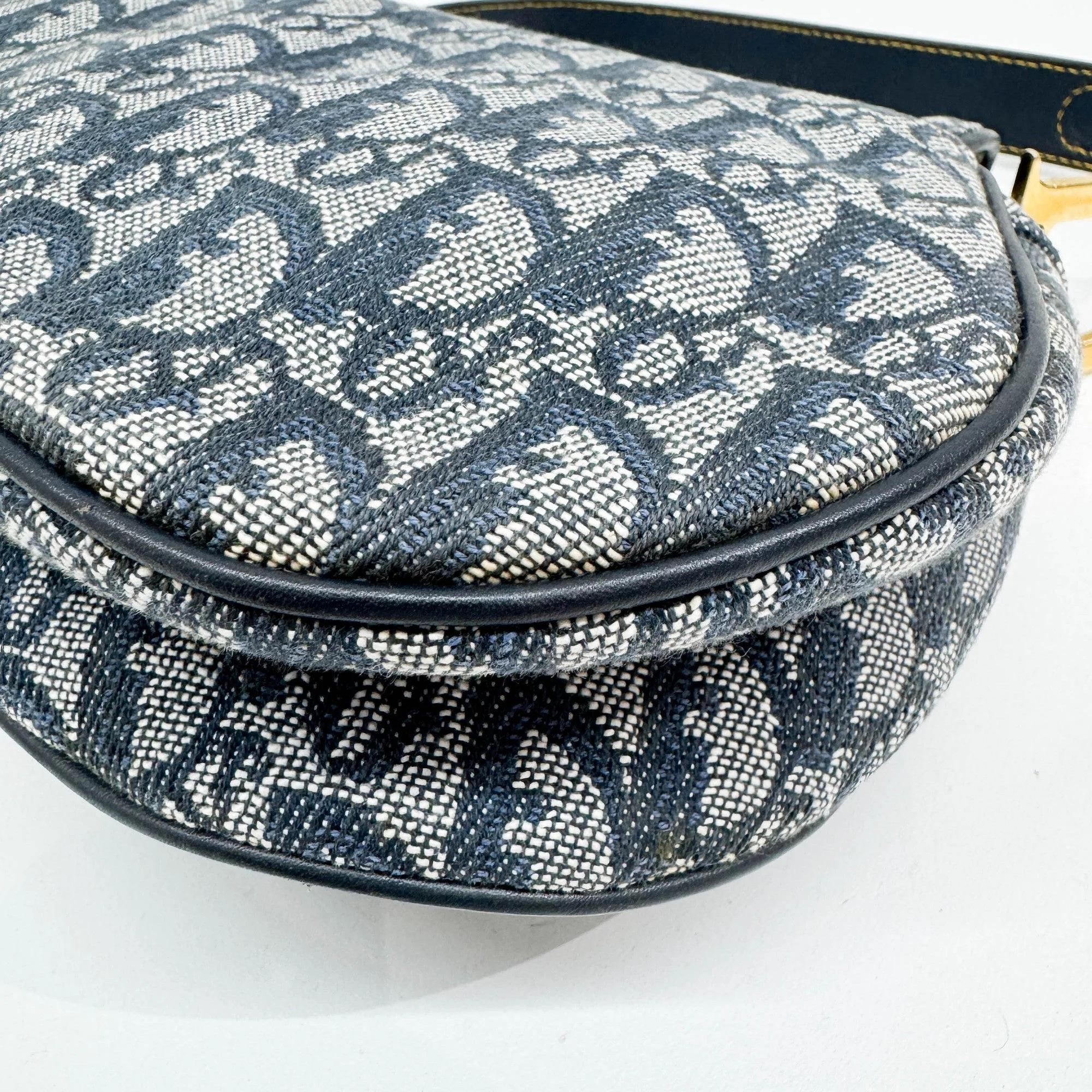 Saddle Blue Trotter Denim Shoulder Bag - Image 11