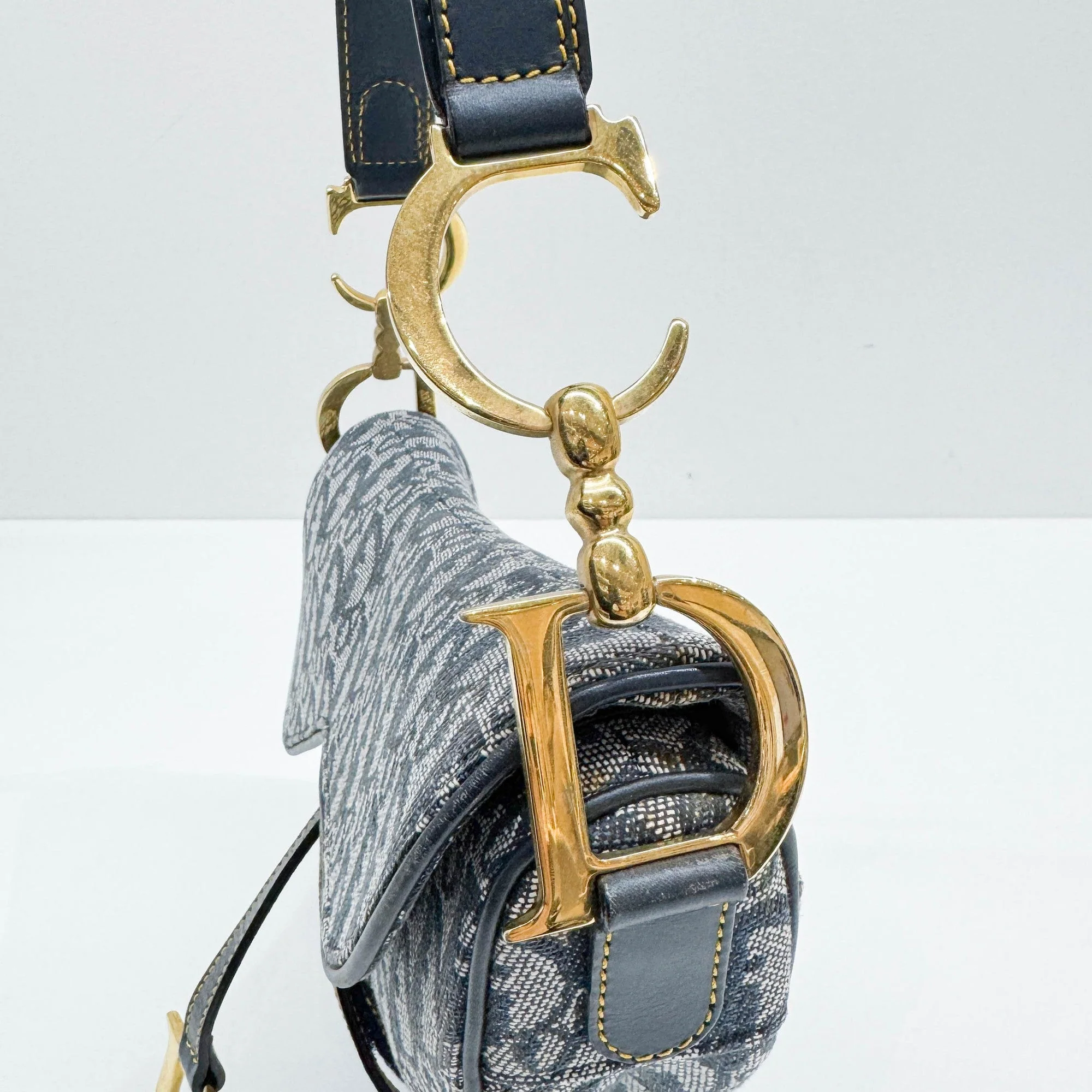 Saddle Blue Trotter Denim Shoulder Bag - Image 14