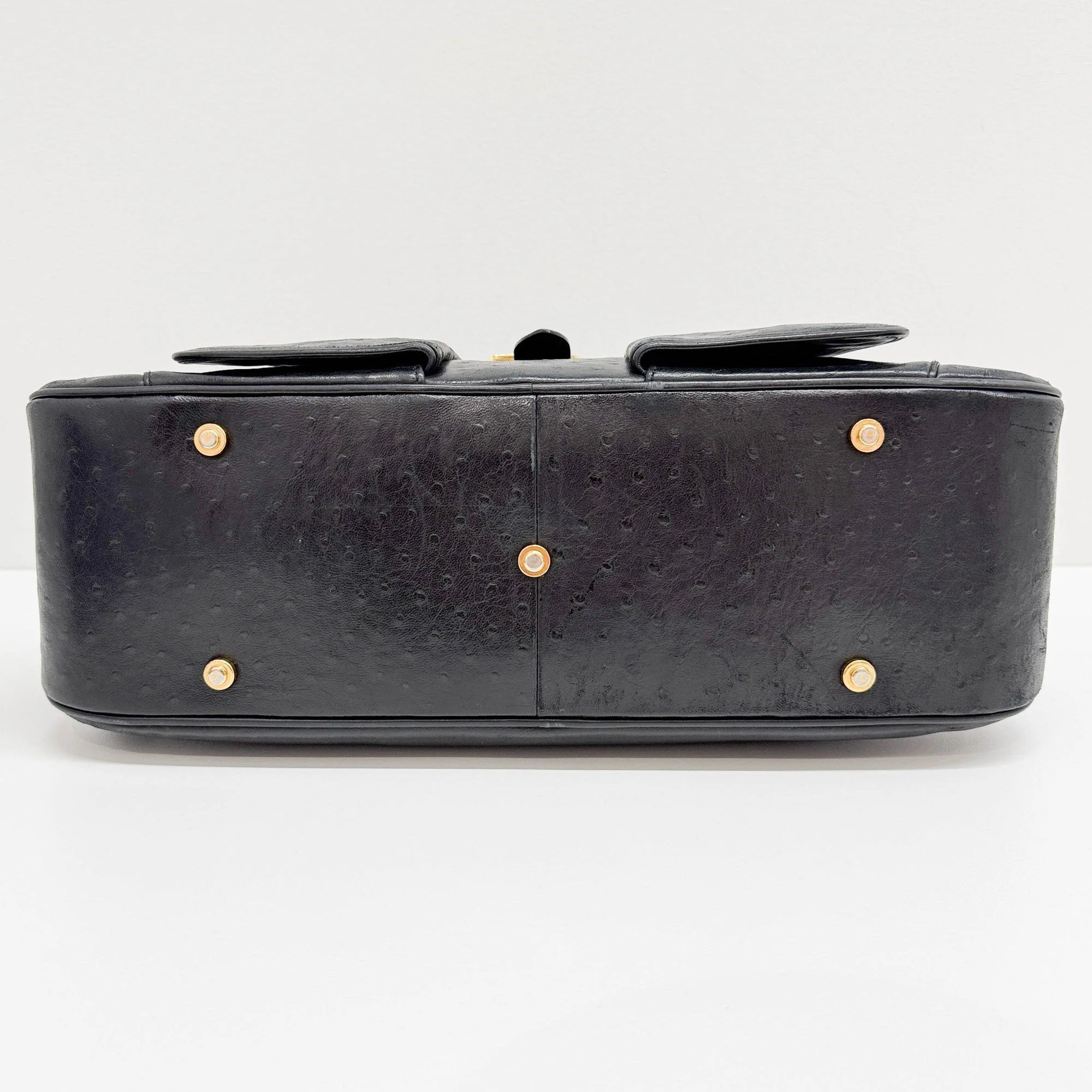 Saddle Bowler Black Leather Hand Bag - Image 7