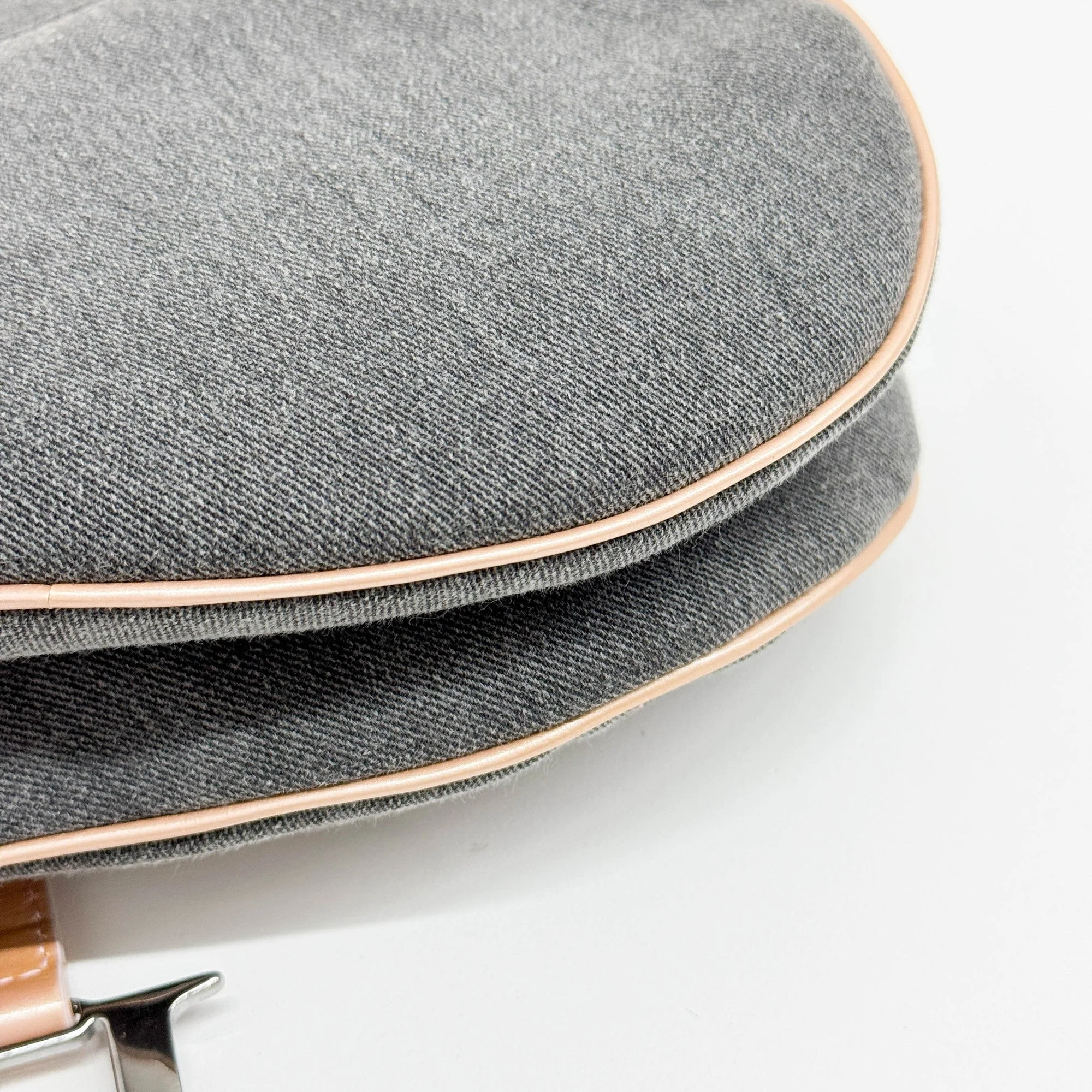 Saddle Grey Denim Shoulder Bag - Image 16