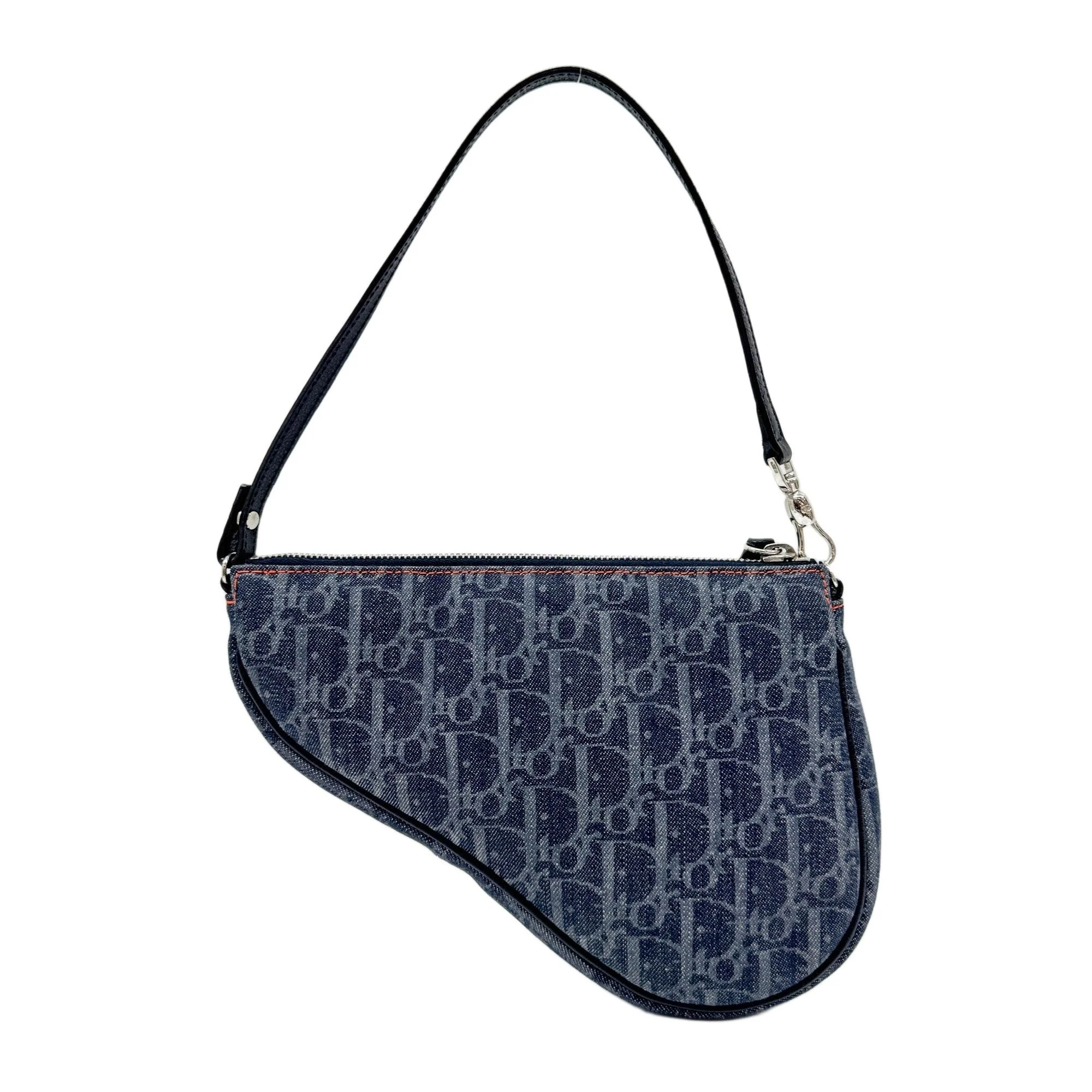 Saddle Pouch Blue Trotter Canvas Shoulder Bag - Image 2